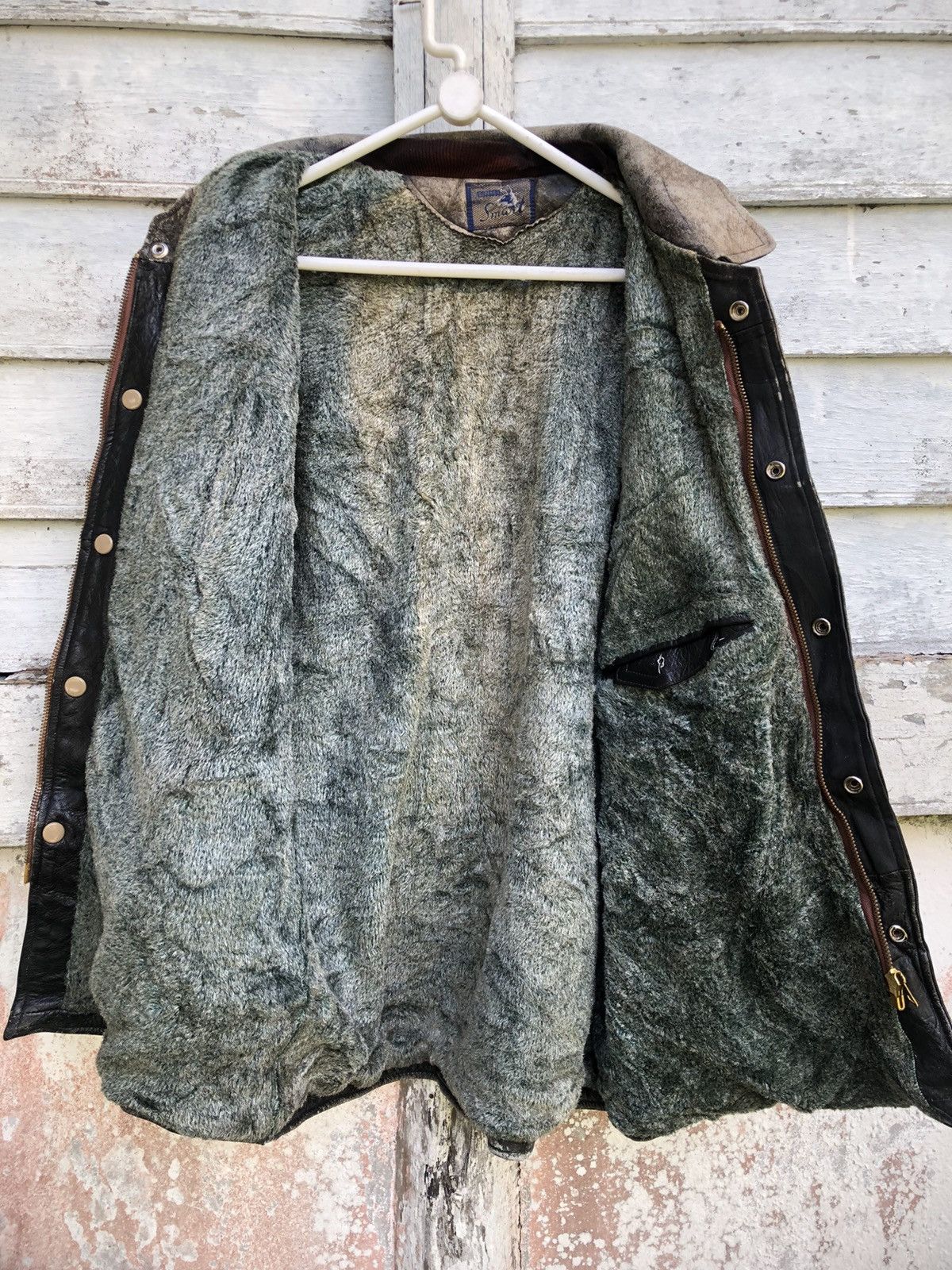 Genuine Leather × Vintage 80s Superior Smart Horse Hide Nice Aging Leather Jacket Size US L / EU 52-54 / 3 - 7 Thumbnail
