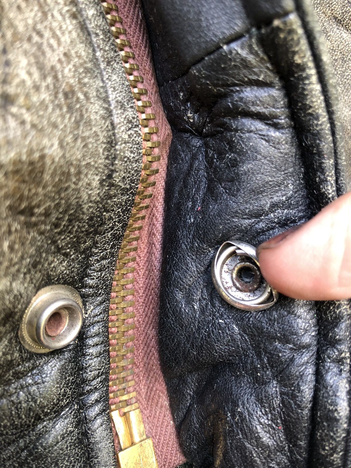 Genuine Leather × Vintage 80s Superior Smart Horse Hide Nice Aging Leather Jacket Size US L / EU 52-54 / 3 - 10 Thumbnail