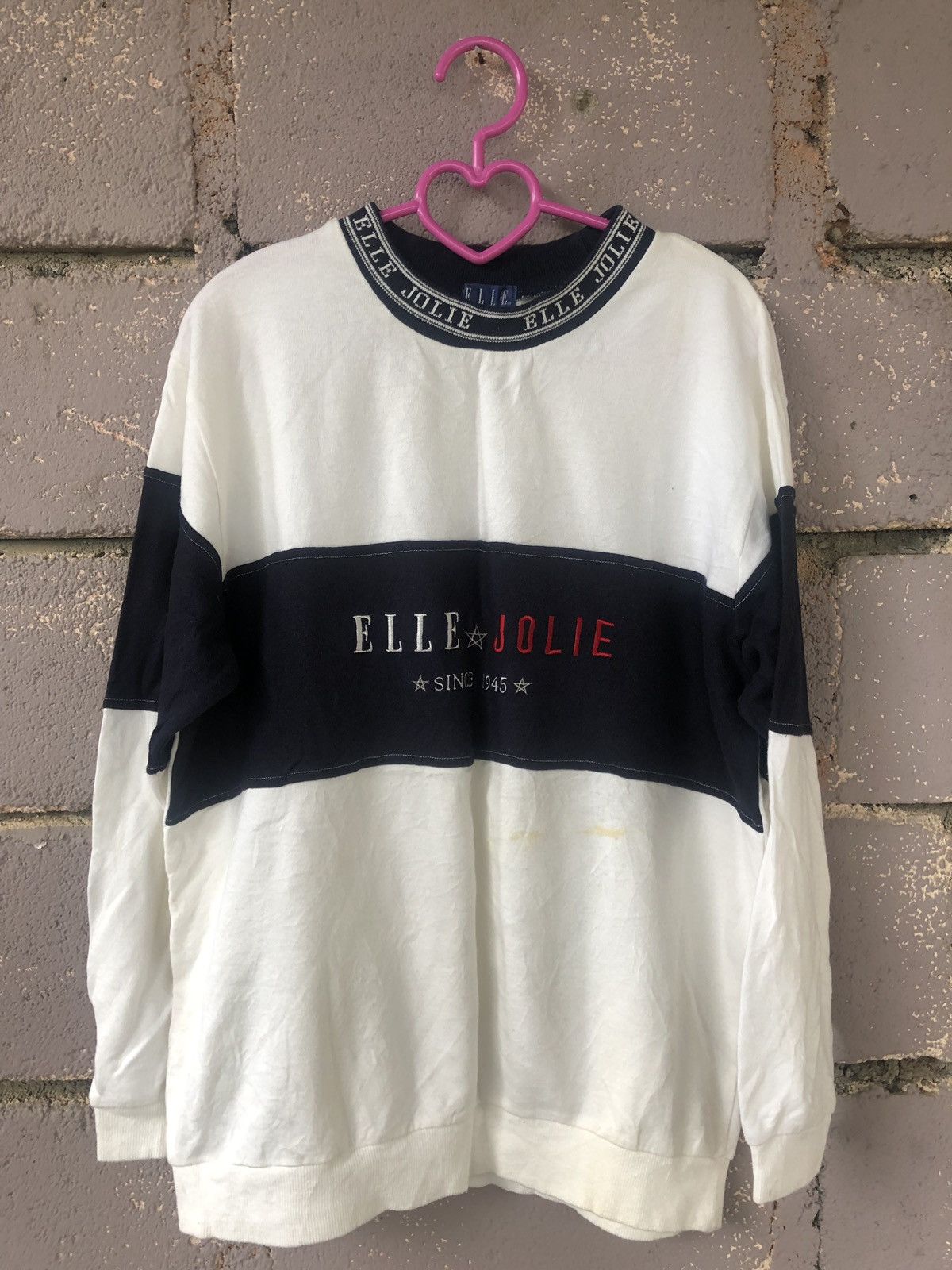 Image of Vintage Elle X Jolie Sweatshirt in White, Men's (Size Small)