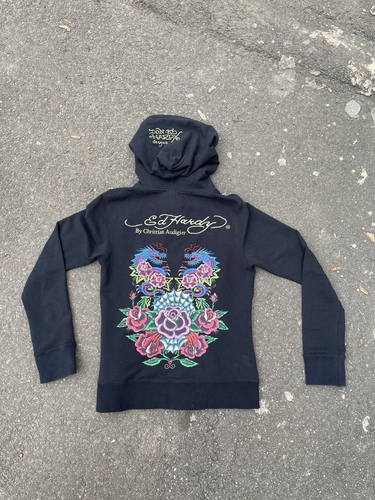 Ed Hardy Ed Hardy Zip Hoodie Rare Floral Print Size US S / EU 44-46 / 1 - 5 Thumbnail