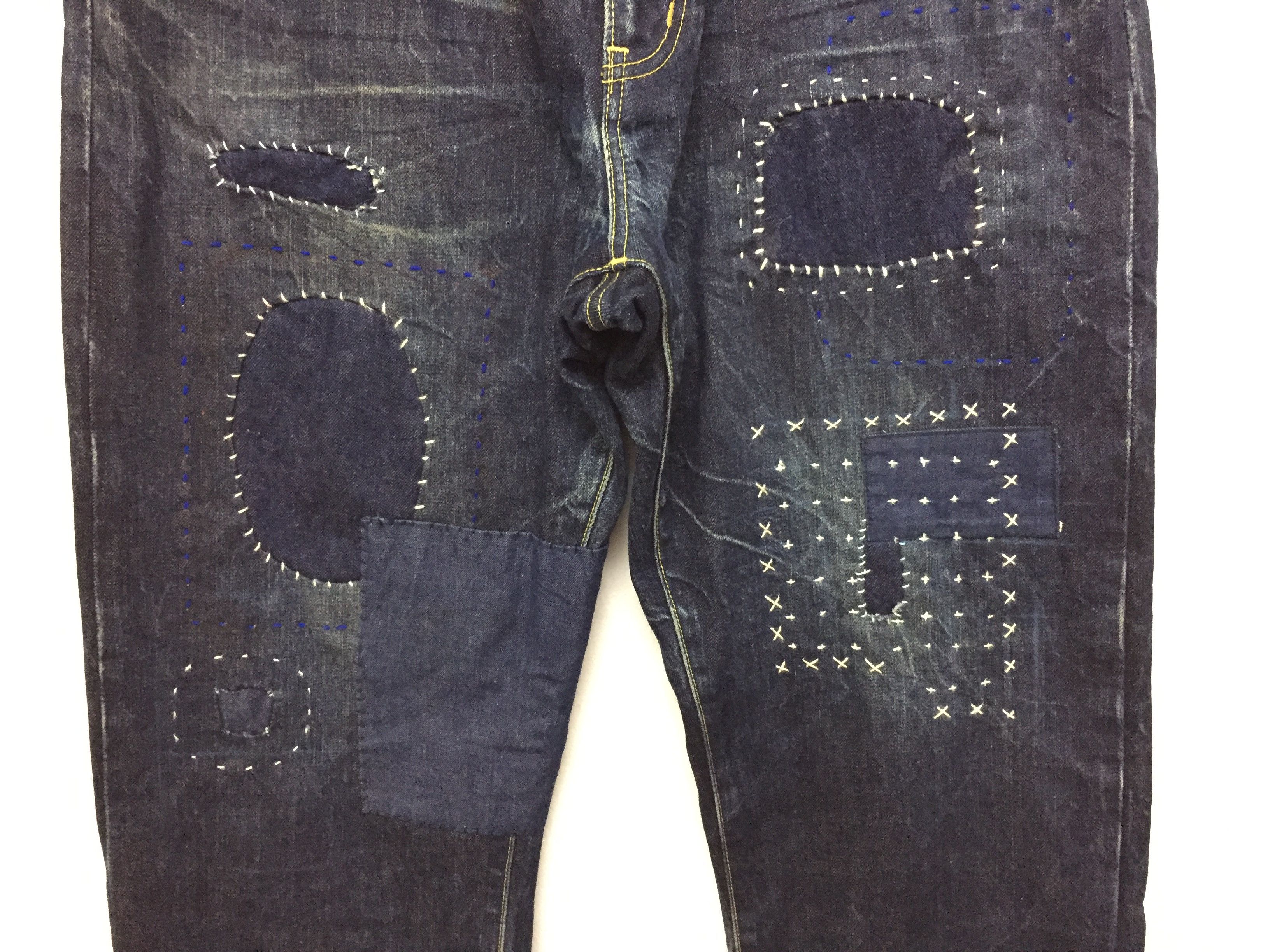 PHENOMENON MACKDADDY Hand Made Patchwork selvedge inspired Kapital Size US 34 / EU 50 - 4 Thumbnail