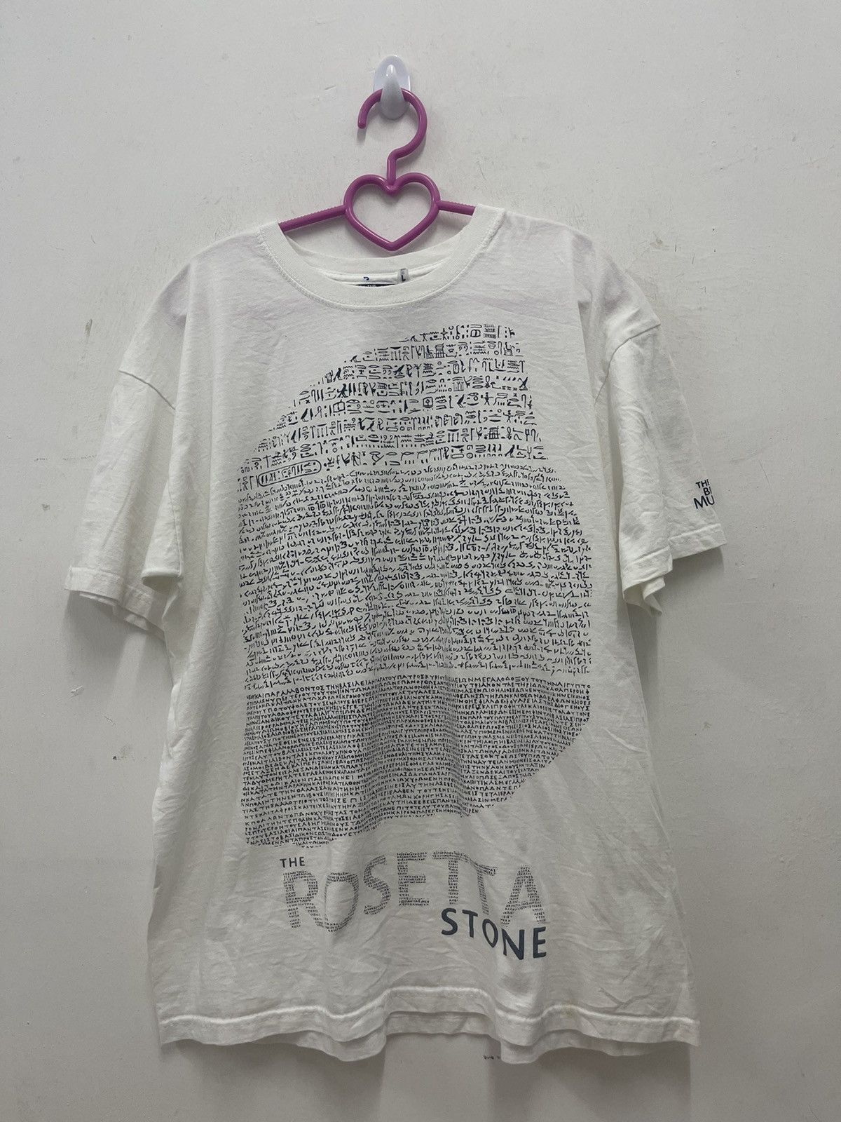 image of The Rosetta Stone The British Museum Tee in White, Men's (Size Large)