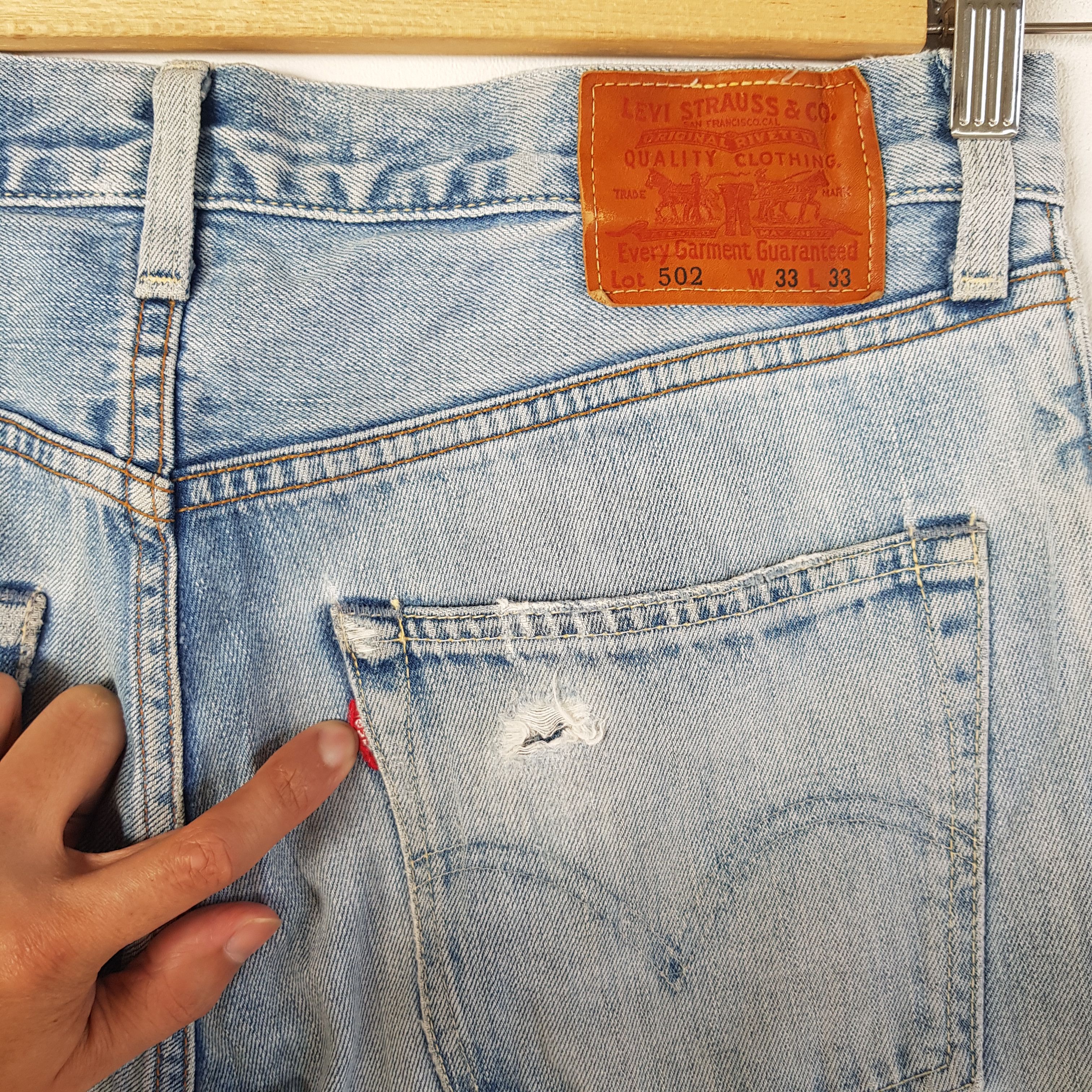 Levi's Vintage Levis 502 Selvedge Jeans Levi's Redline Faded Denim Size US 32 / EU 48 - 5 Thumbnail