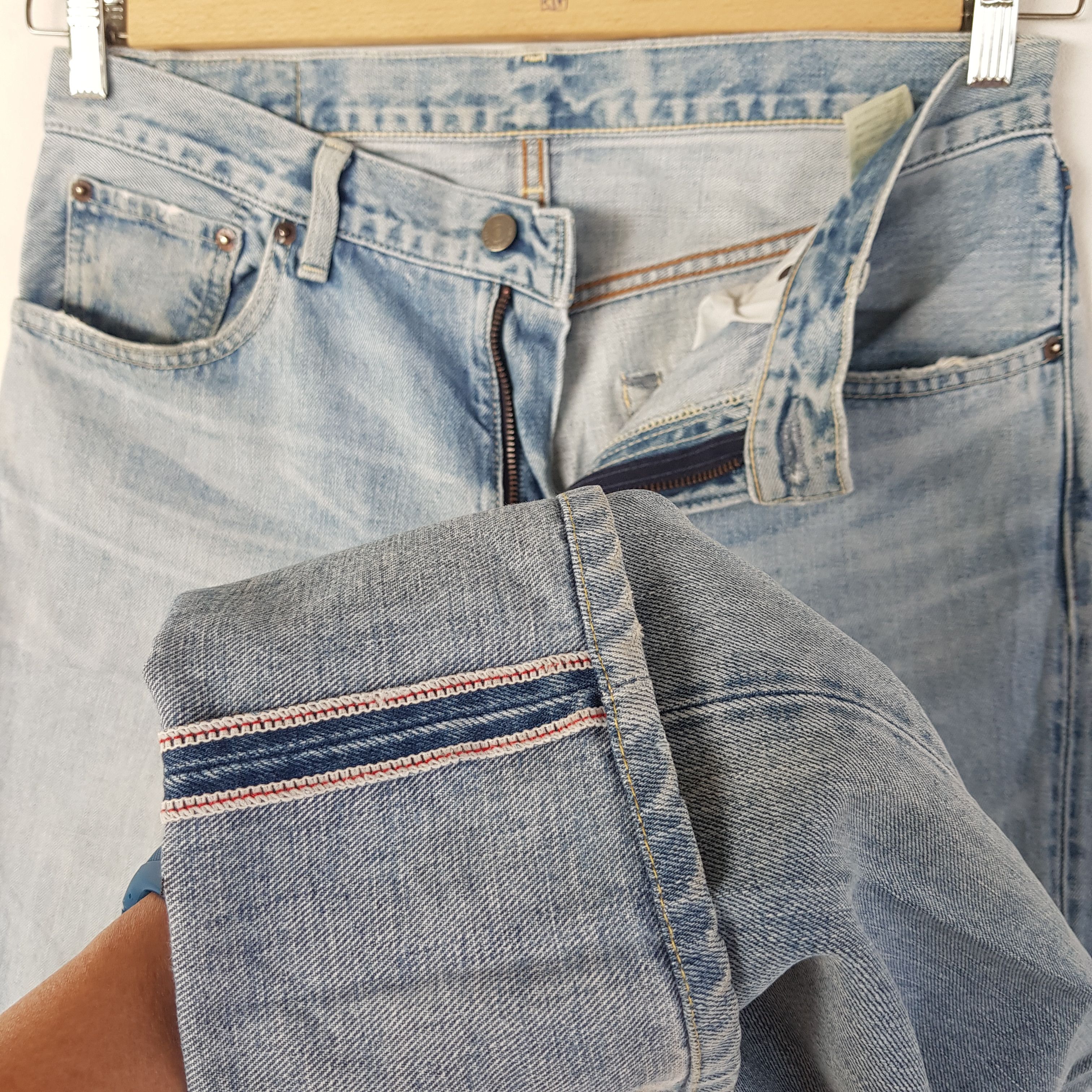 Levi's Vintage Levis 502 Selvedge Jeans Levi's Redline Faded Denim Size US 32 / EU 48 - 9 Thumbnail