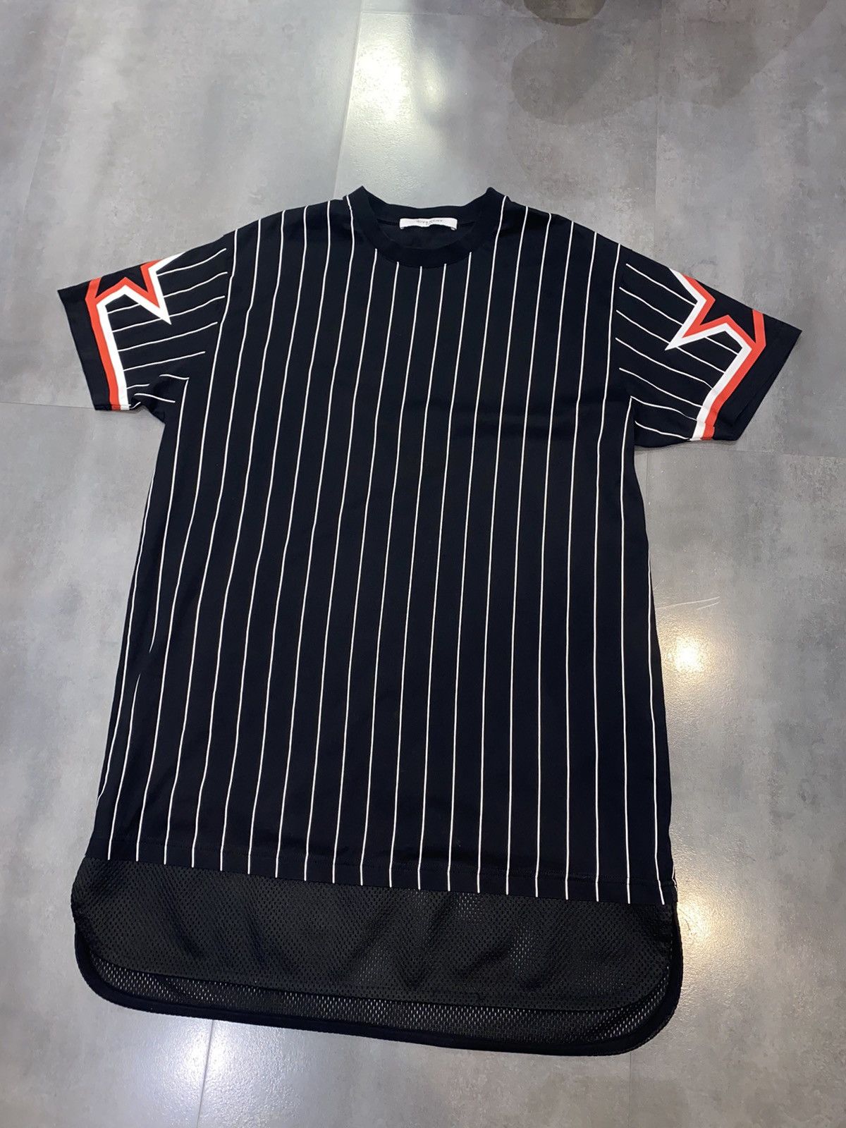 Givenchy Givenchy Tisci Era Star Logo Striped Jersey T-Shirt Size US L / EU 52-54 / 3 - 9 Thumbnail