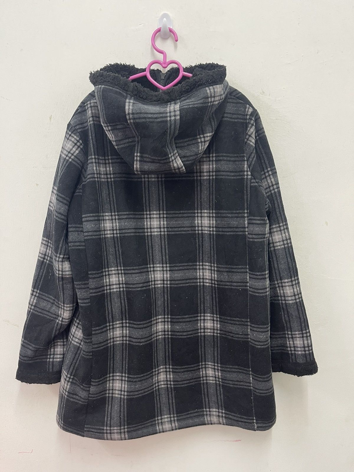 Japanese Brand Rare UNIQLO Japan Plaid Tartan Hoodie Sherpa Jacket Size US XL / EU 56 / 4 - 6 Thumbnail