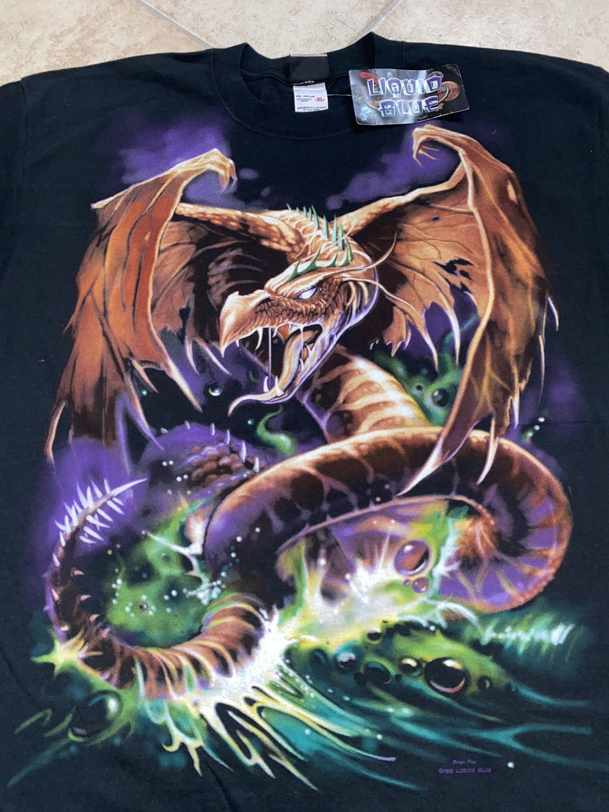 Japanese Brand × Liquid Blue × Vintage Acid Dragon USA 1999 Brian Fox Evisu Size US XL / EU 56 / 4 - 2 Thumbnail