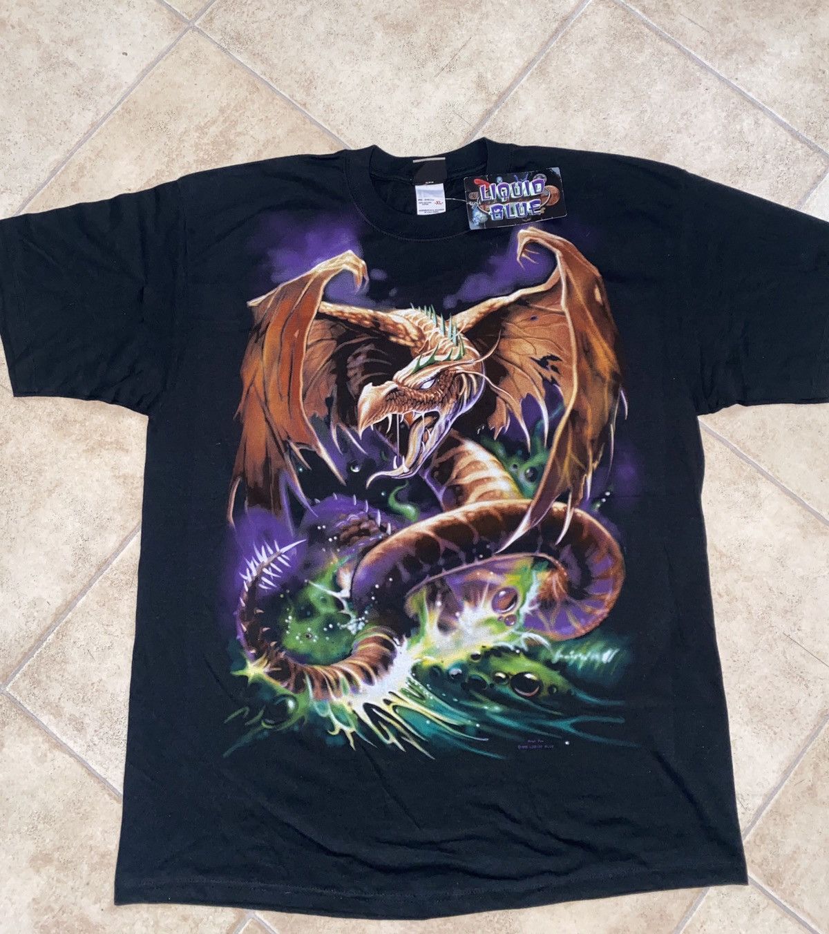 Japanese Brand × Liquid Blue × Vintage Acid Dragon USA 1999 Brian Fox Evisu Size US XL / EU 56 / 4 - 1 Thumbnail