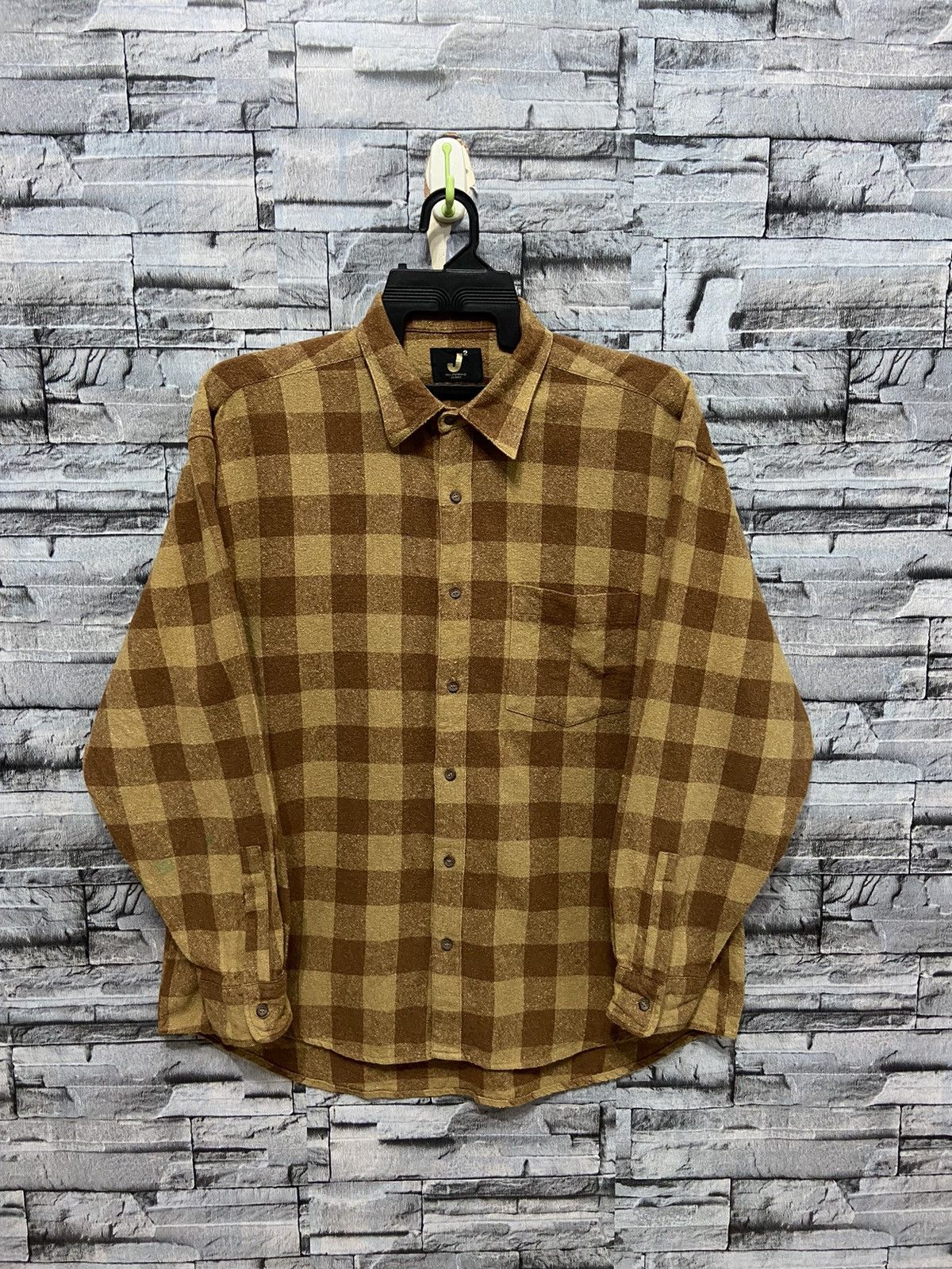 Japanese Brand Vintage Mr Junko flannel single pocket plaid size L fit XL Size US XL / EU 56 / 4 - 1 Thumbnail