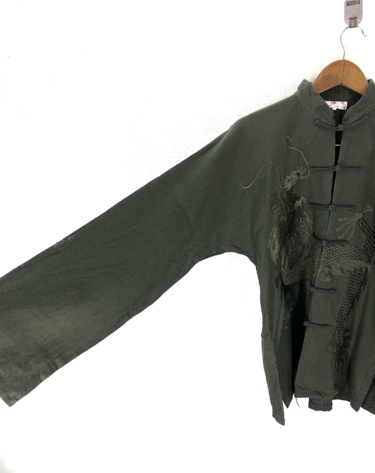 Designer × Japanese Brand Vintage SIRUIYI Chinese Dragon Embroidered Jacket OliveGreen Size US L / EU 52-54 / 3 - 4 Thumbnail