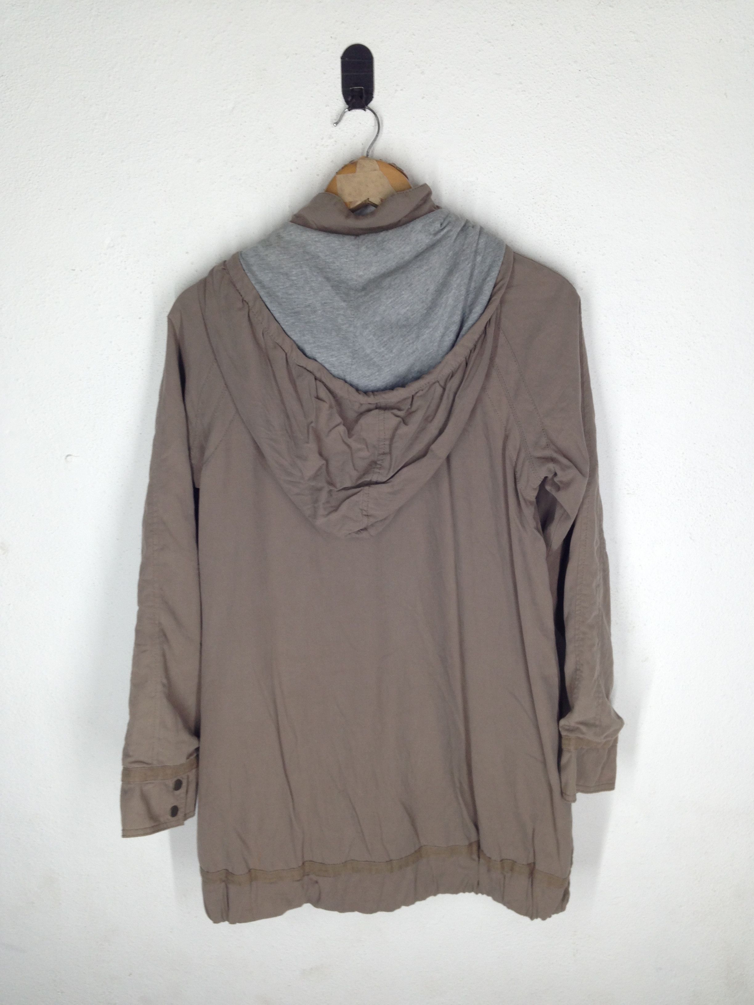 Japanese Brand Back Number Hooded Parka Jacket L Brown Japanese Streetwear Size US L / EU 52-54 / 3 - 2 Thumbnail