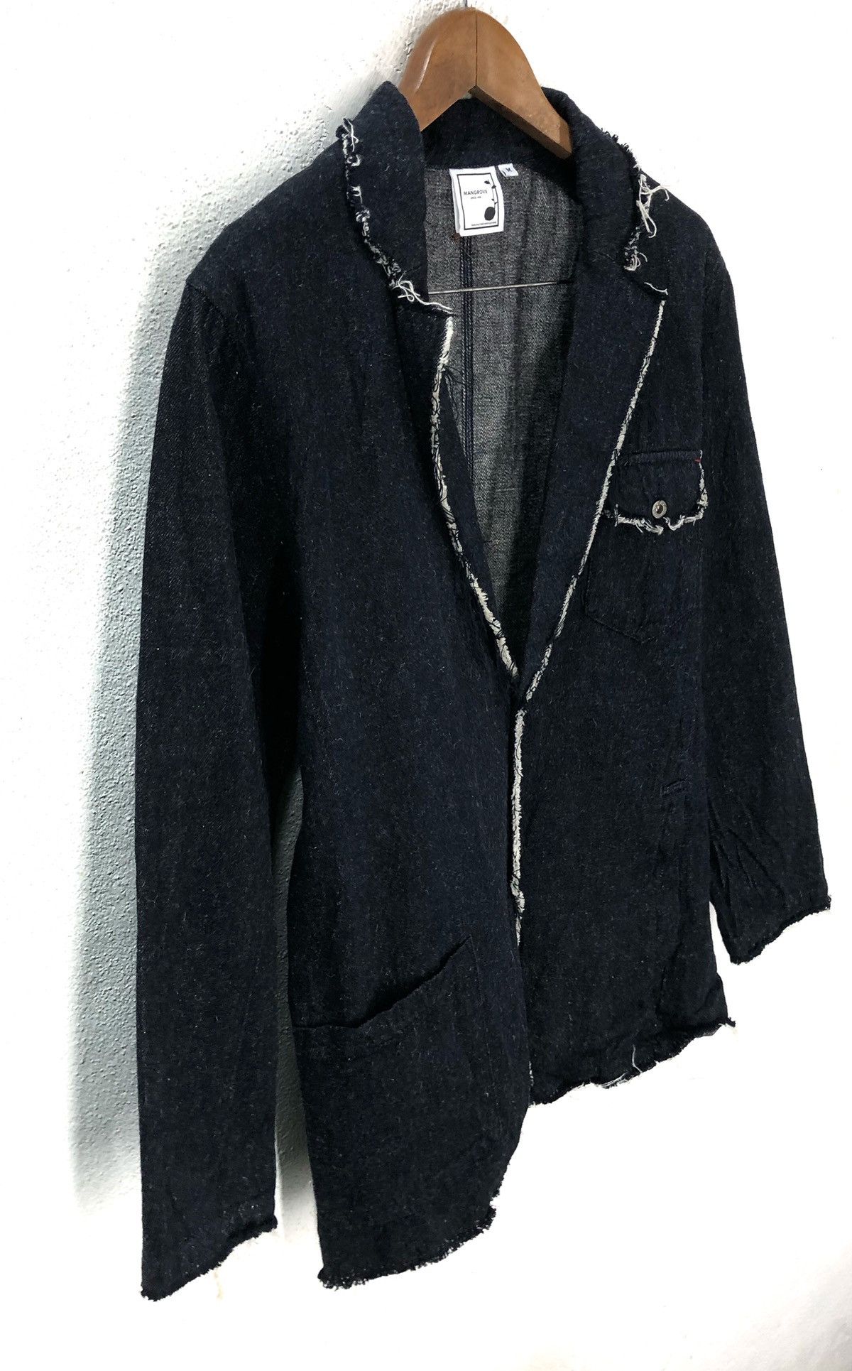 Indigo Mangrove Denim Jacket Button Black Fashion Week cw21 Size US M / EU 48-50 / 2 - 4 Thumbnail