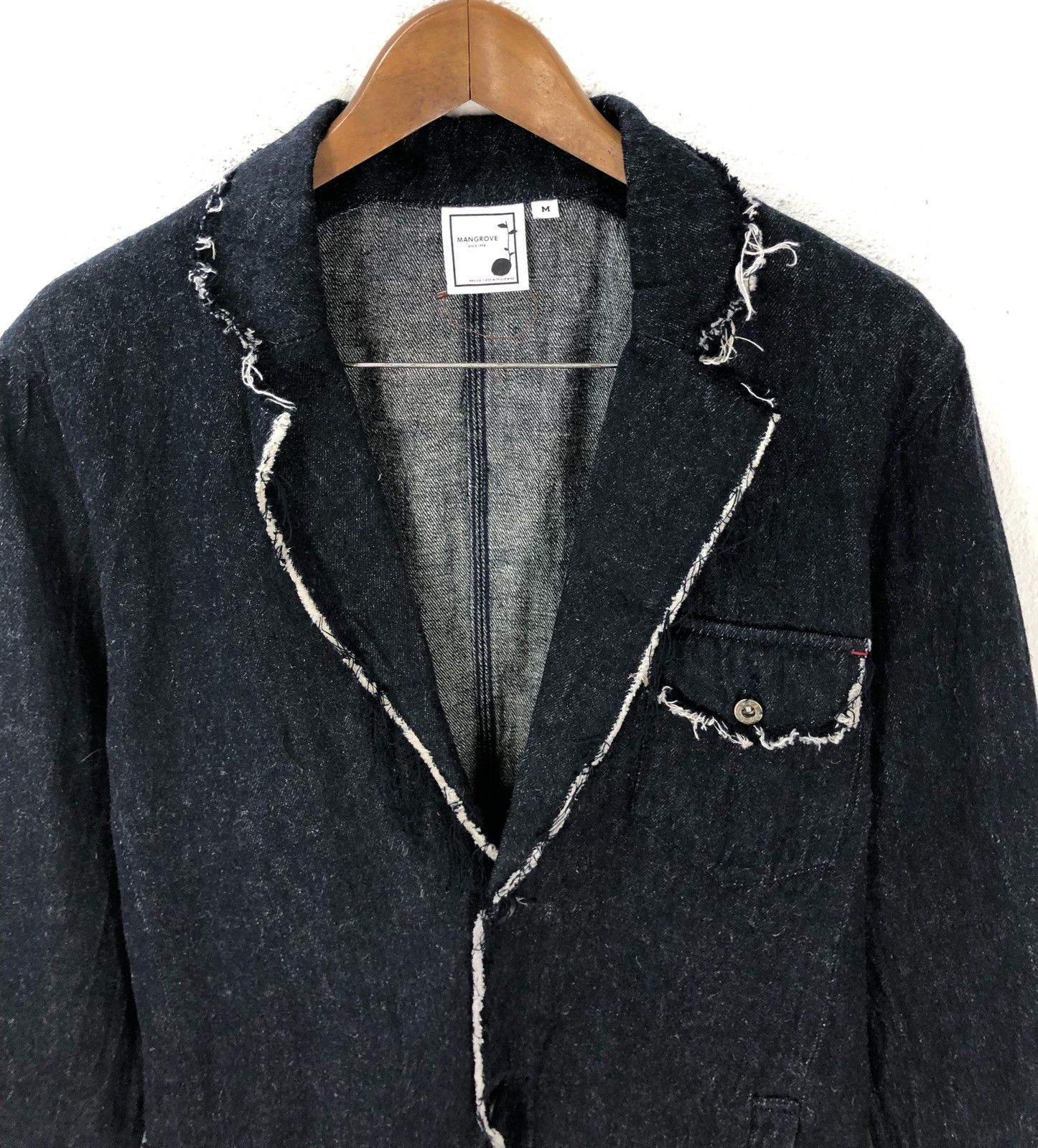 Indigo Mangrove Denim Jacket Button Black Fashion Week cw21 Size US M / EU 48-50 / 2 - 2 Thumbnail