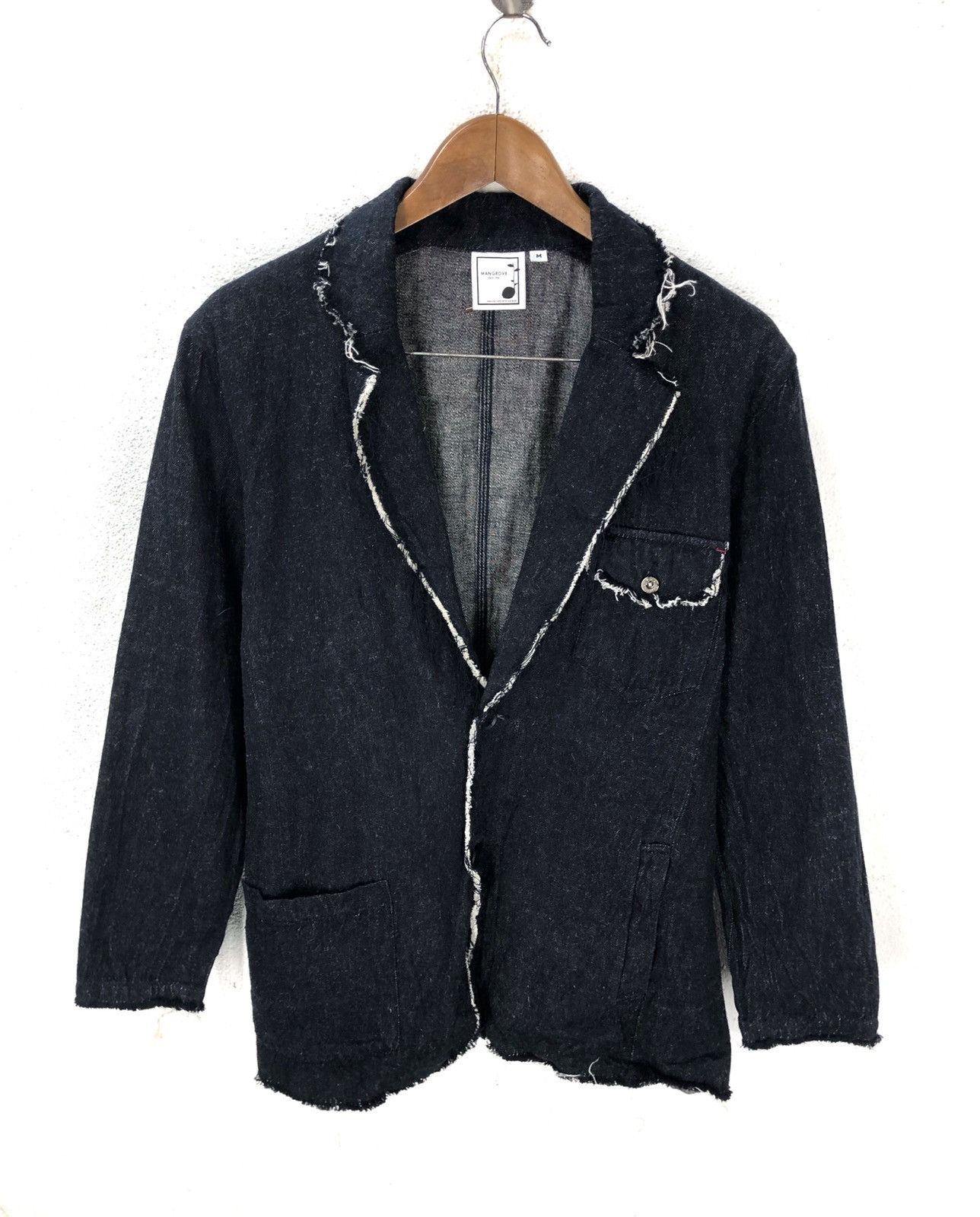 Indigo Mangrove Denim Jacket Button Black Fashion Week cw21 Size US M / EU 48-50 / 2 - 1 Thumbnail