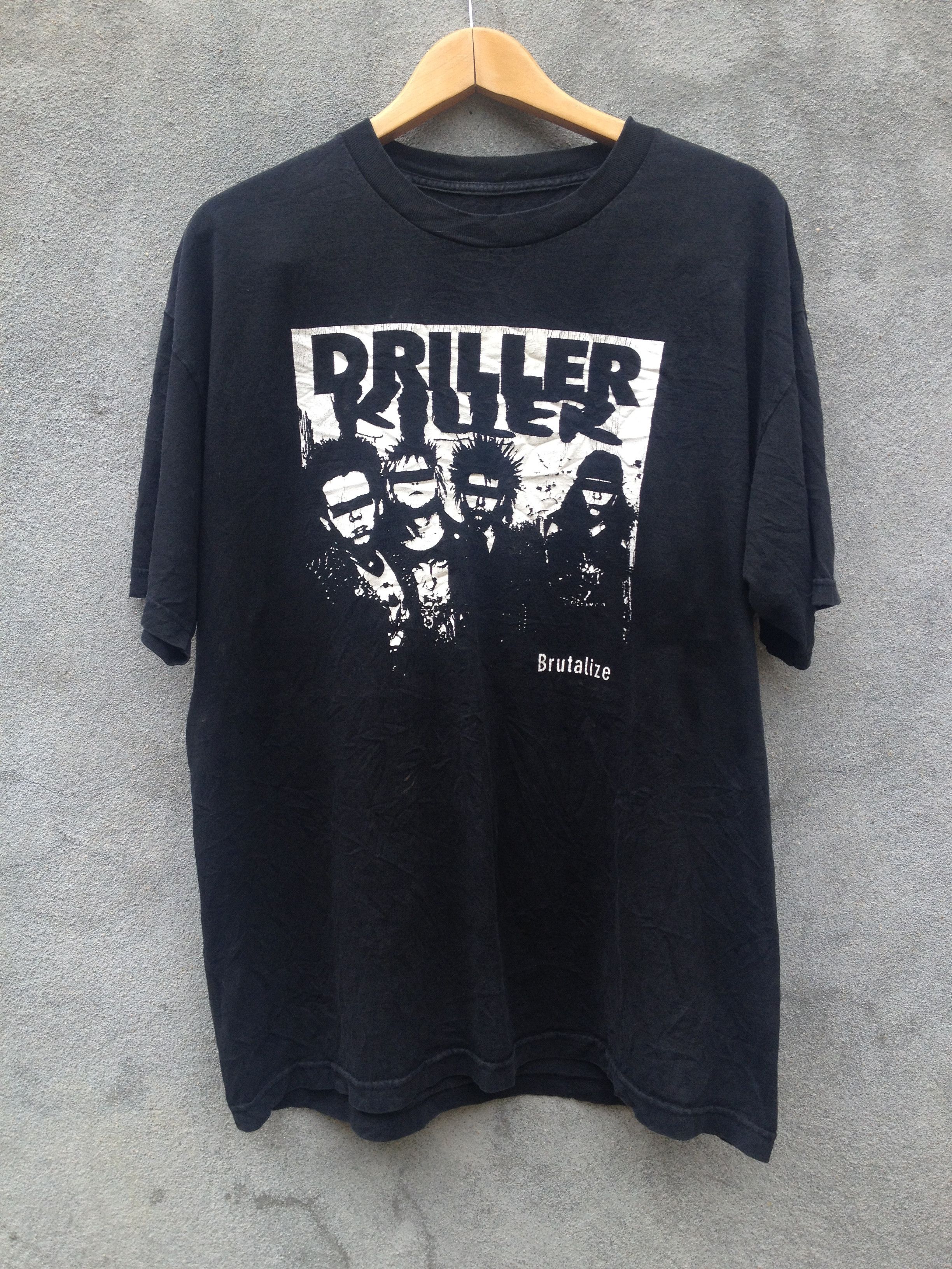 image of Band Tees x Vintage Driller Killer Brutalize T-Shirt Tee Cw21 in Black, Men's (Size 2XL)