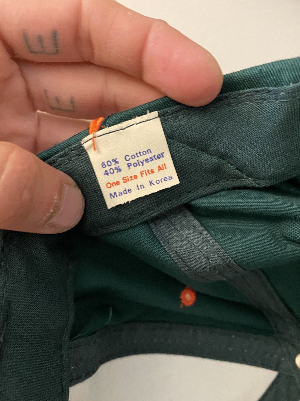 Vintage Vintage 80’s Green & Orange Blank Snap Back Hat Cap Size ONE SIZE - 10 Thumbnail
