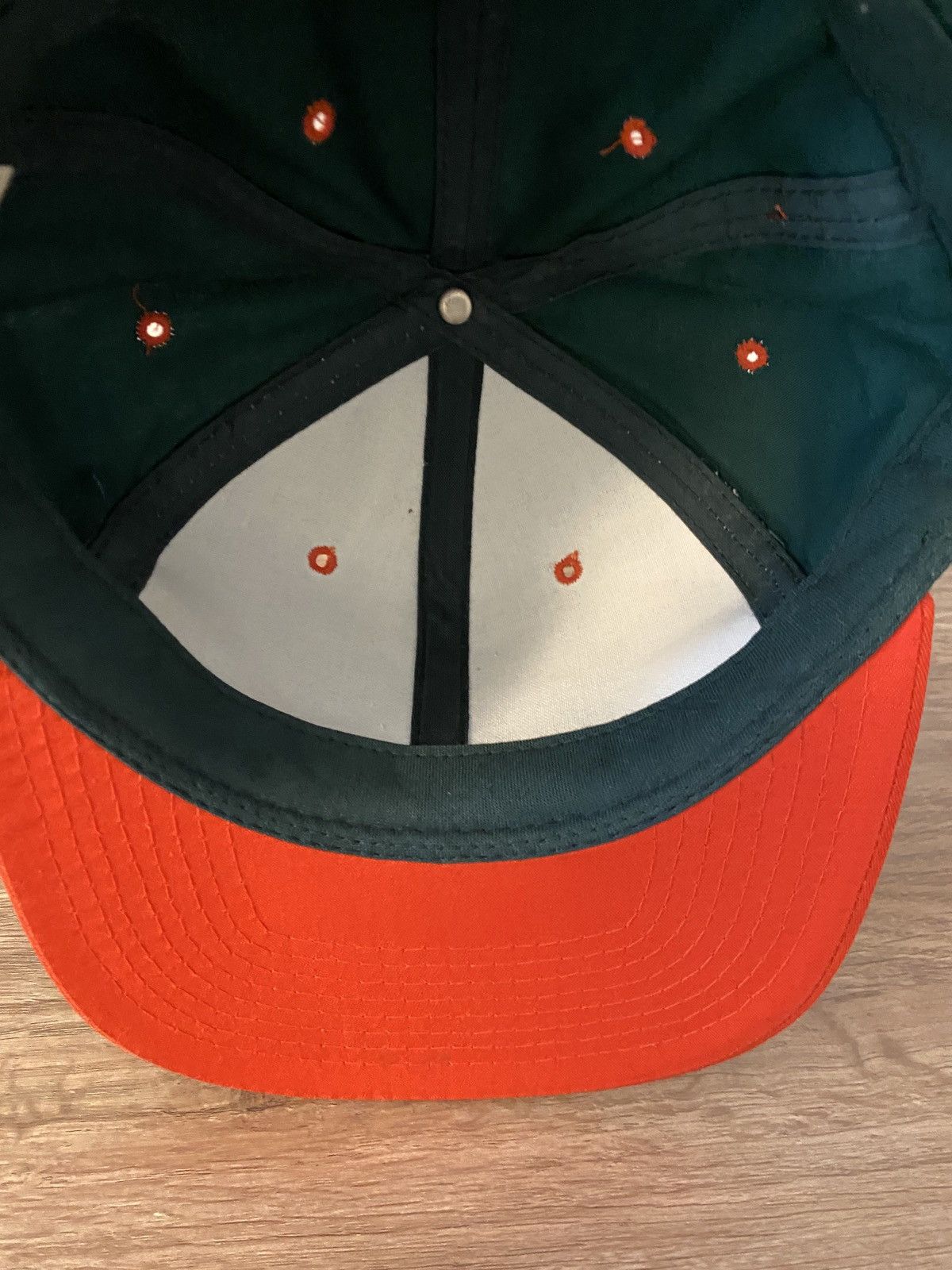 Vintage Vintage 80’s Green & Orange Blank Snap Back Hat Cap Size ONE SIZE - 9 Thumbnail