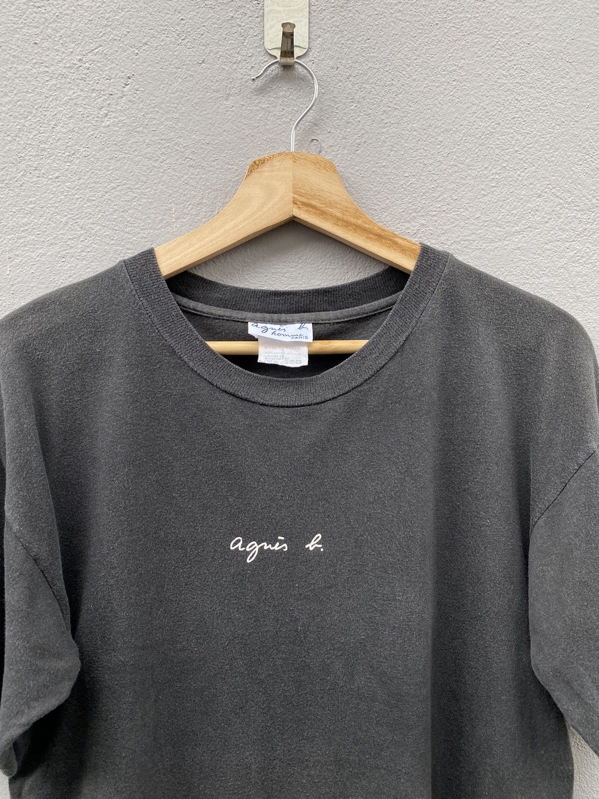 Vintage × agnes b. 💥RARE💥Vintage Sunfaded Agnes B. Center Logo Single Stitch Size US L / EU 52-54 / 3 - 2 Thumbnail