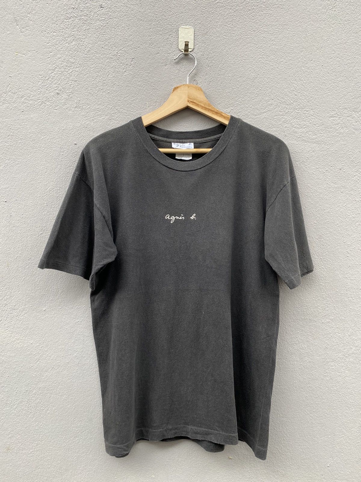 Vintage × agnes b. 💥RARE💥Vintage Sunfaded Agnes B. Center Logo Single Stitch Size US L / EU 52-54 / 3 - 1 Thumbnail