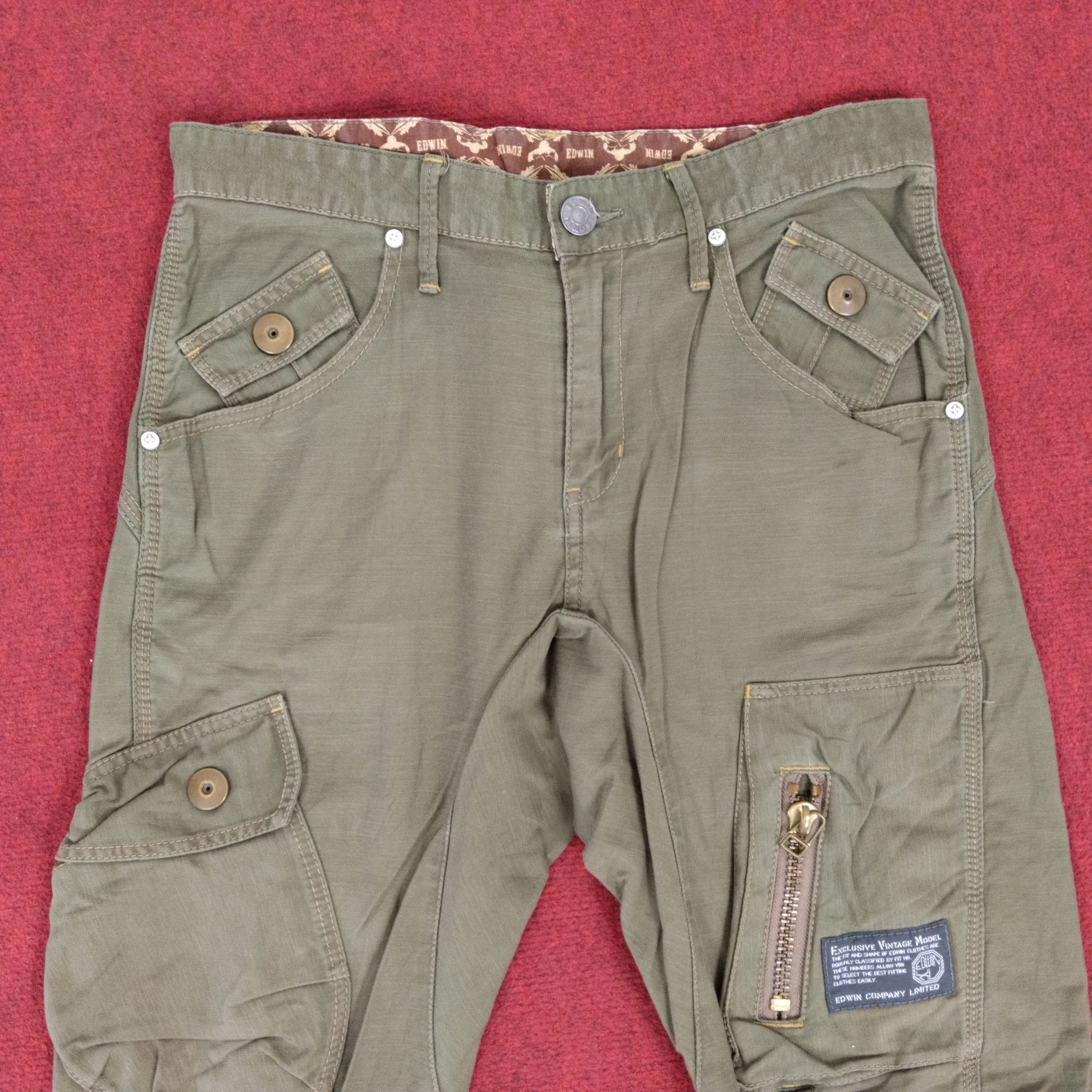 Edwin × Japanese Brand × Vintage Edwin Japanese Brand Streetwear Style Tactical Cargo Pants Size US 31 - 2 Thumbnail