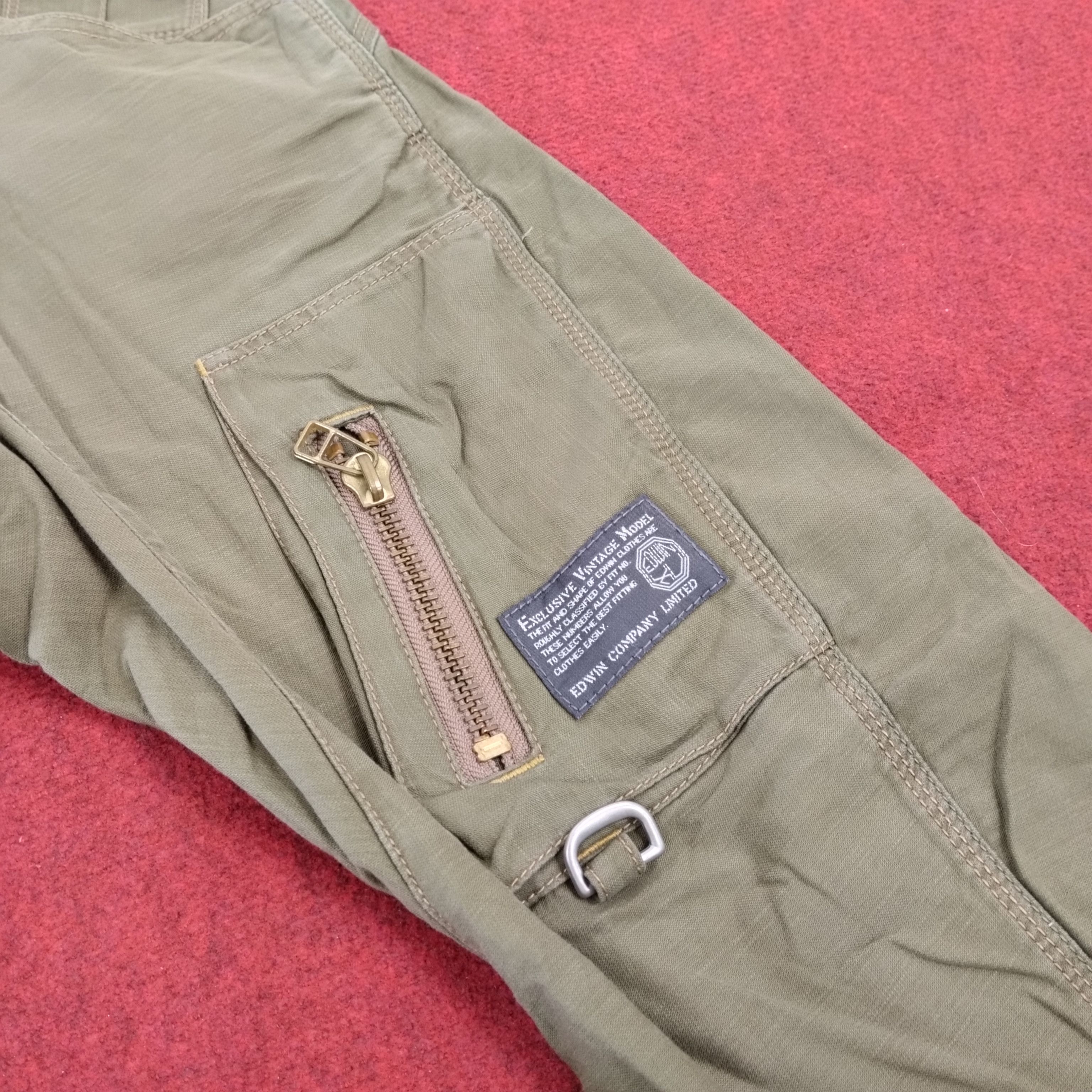 Edwin × Japanese Brand × Vintage Edwin Japanese Brand Streetwear Style Tactical Cargo Pants Size US 31 - 12 Thumbnail