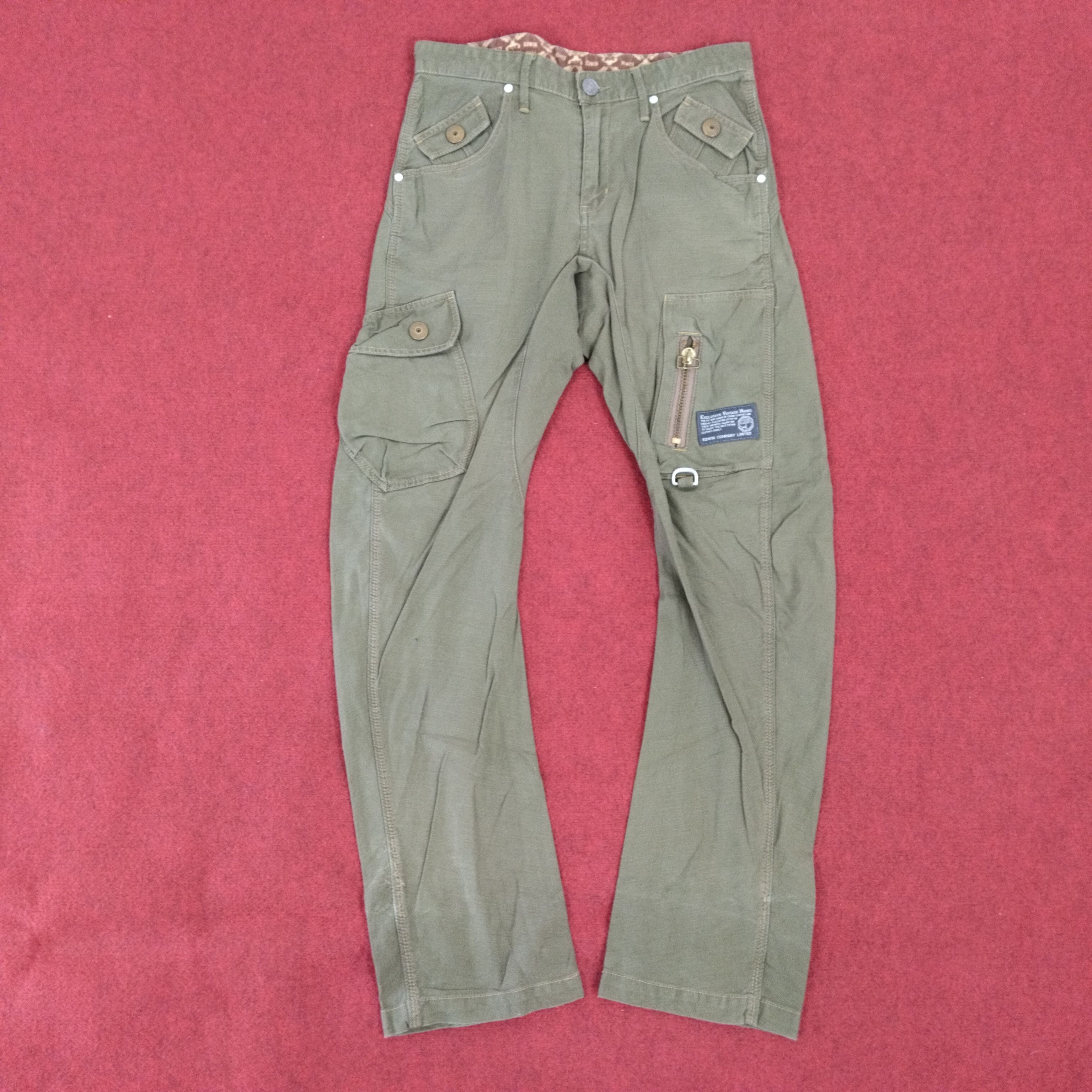 Edwin × Japanese Brand × Vintage Edwin Japanese Brand Streetwear Style Tactical Cargo Pants Size US 31 - 1 Thumbnail
