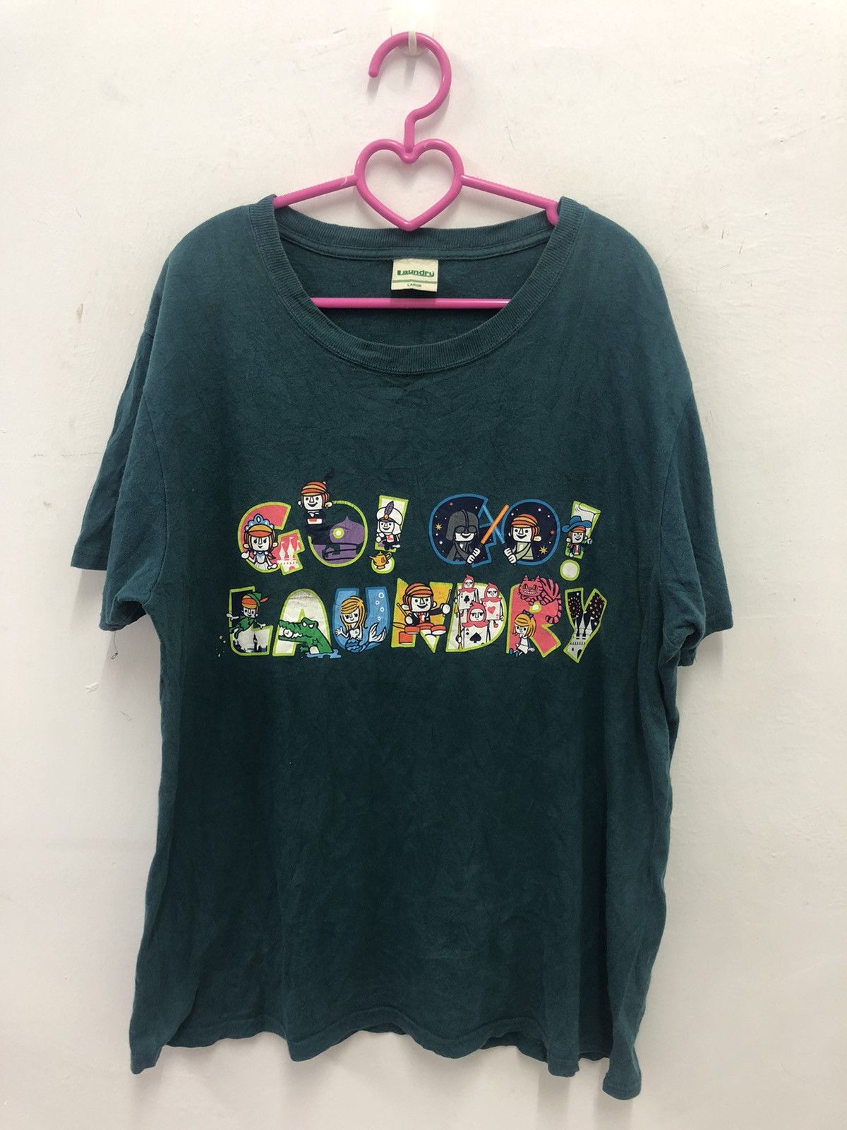 image of Go Go Laundry X Disney Shirt in Green, Men's (Size Large)