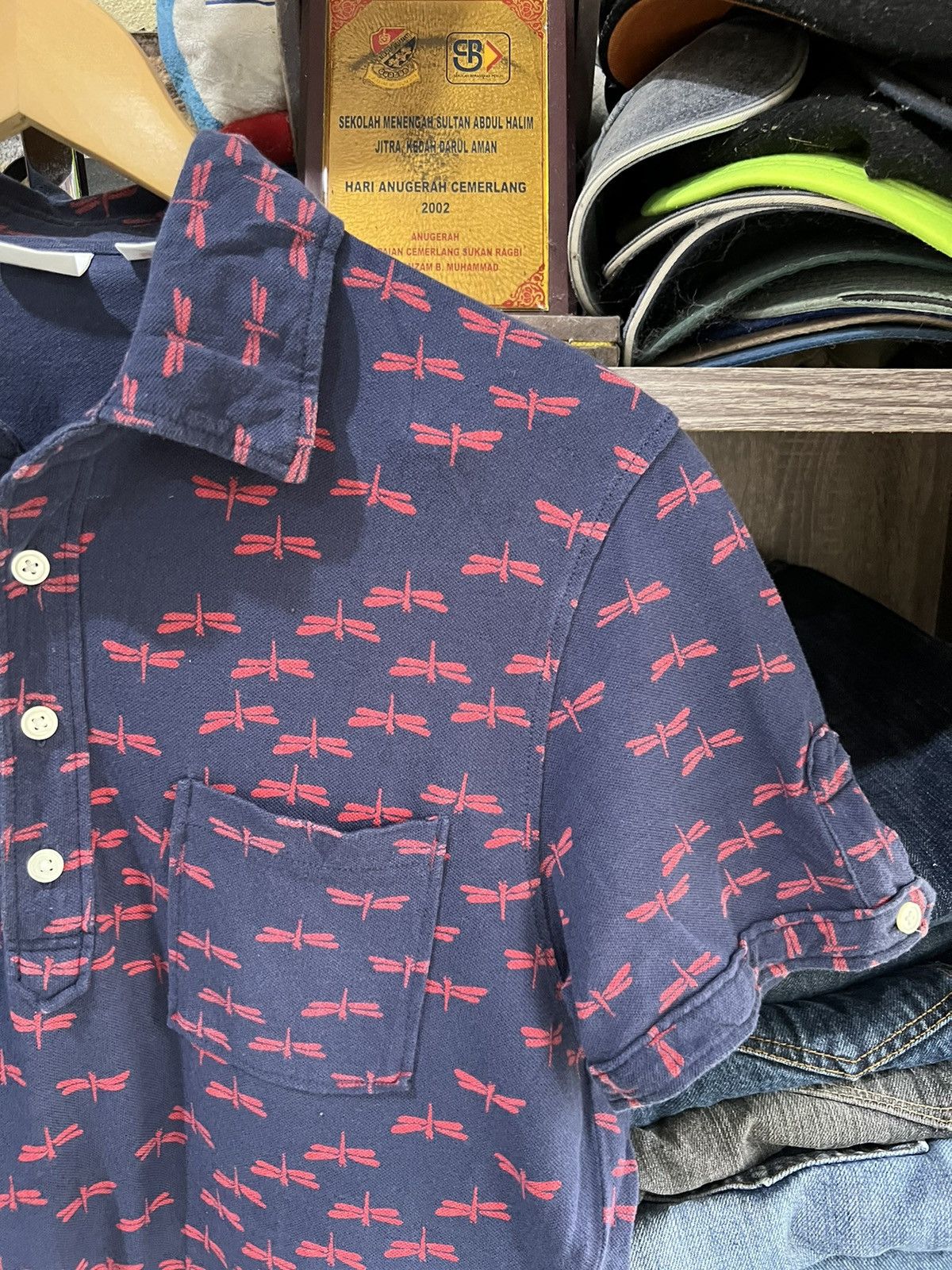 Michael Bastian 🔥Rare Uniqlo x Michael Bastian Dragonfly Polo Tees Size US M / EU 48-50 / 2 - 4 Thumbnail