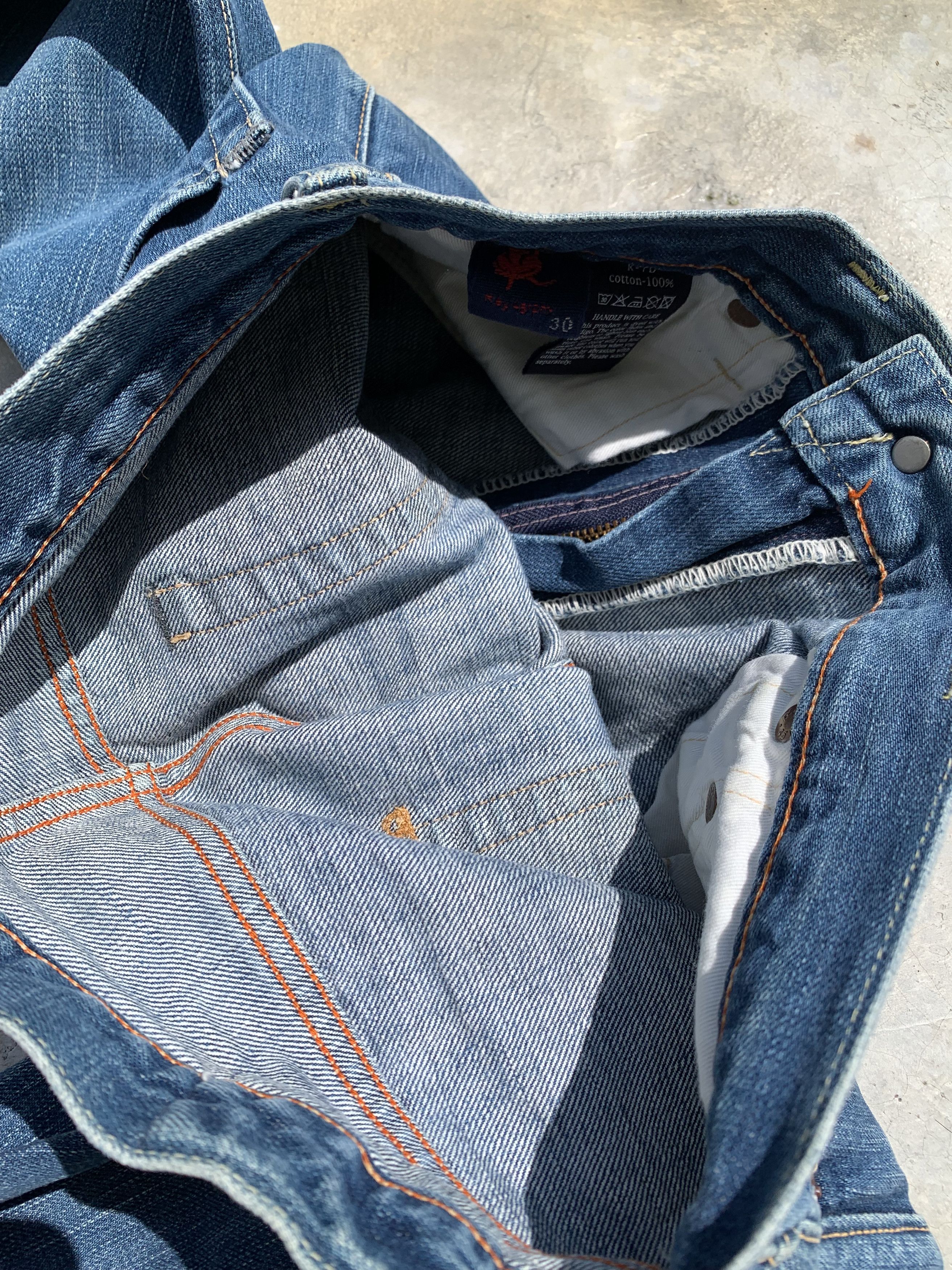 45rpm 45RPM Washed Indigo Denim Jeans Size US 29 - 17 Thumbnail