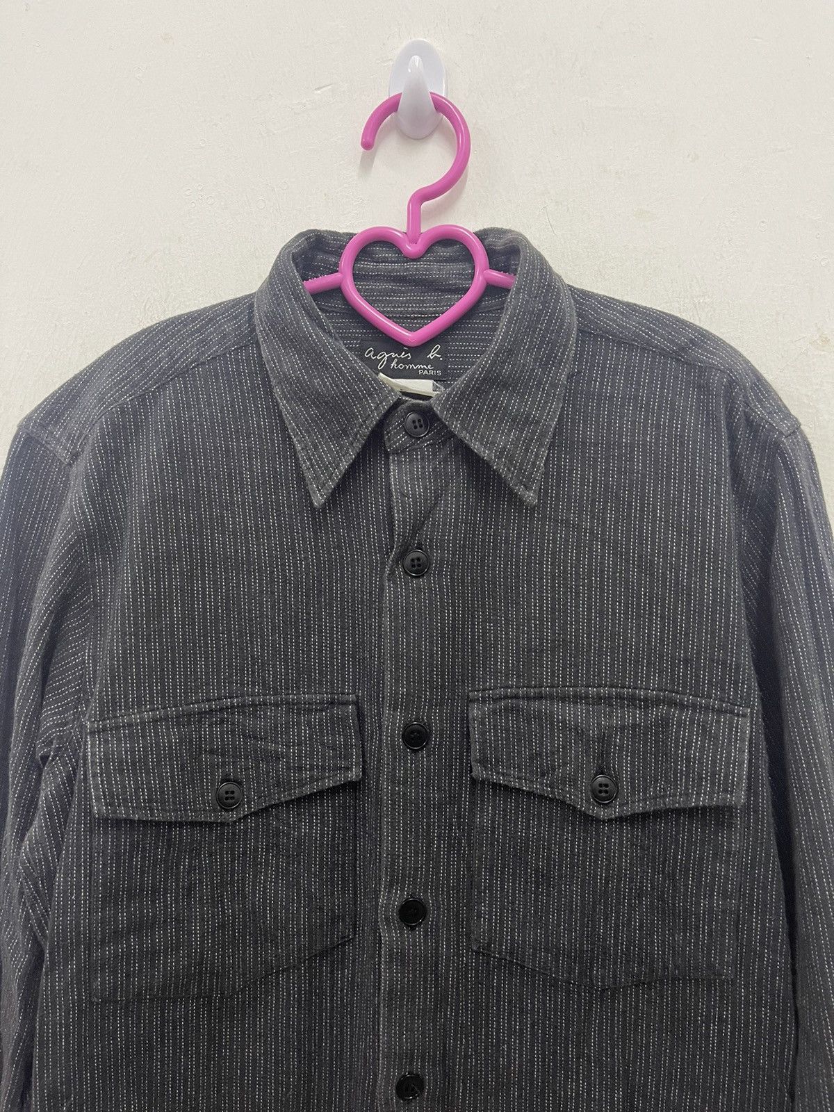 agnes b. Rare Vintage AGNES B Double Pocket Button Up Striped Size US M / EU 48-50 / 2 - 2 Thumbnail