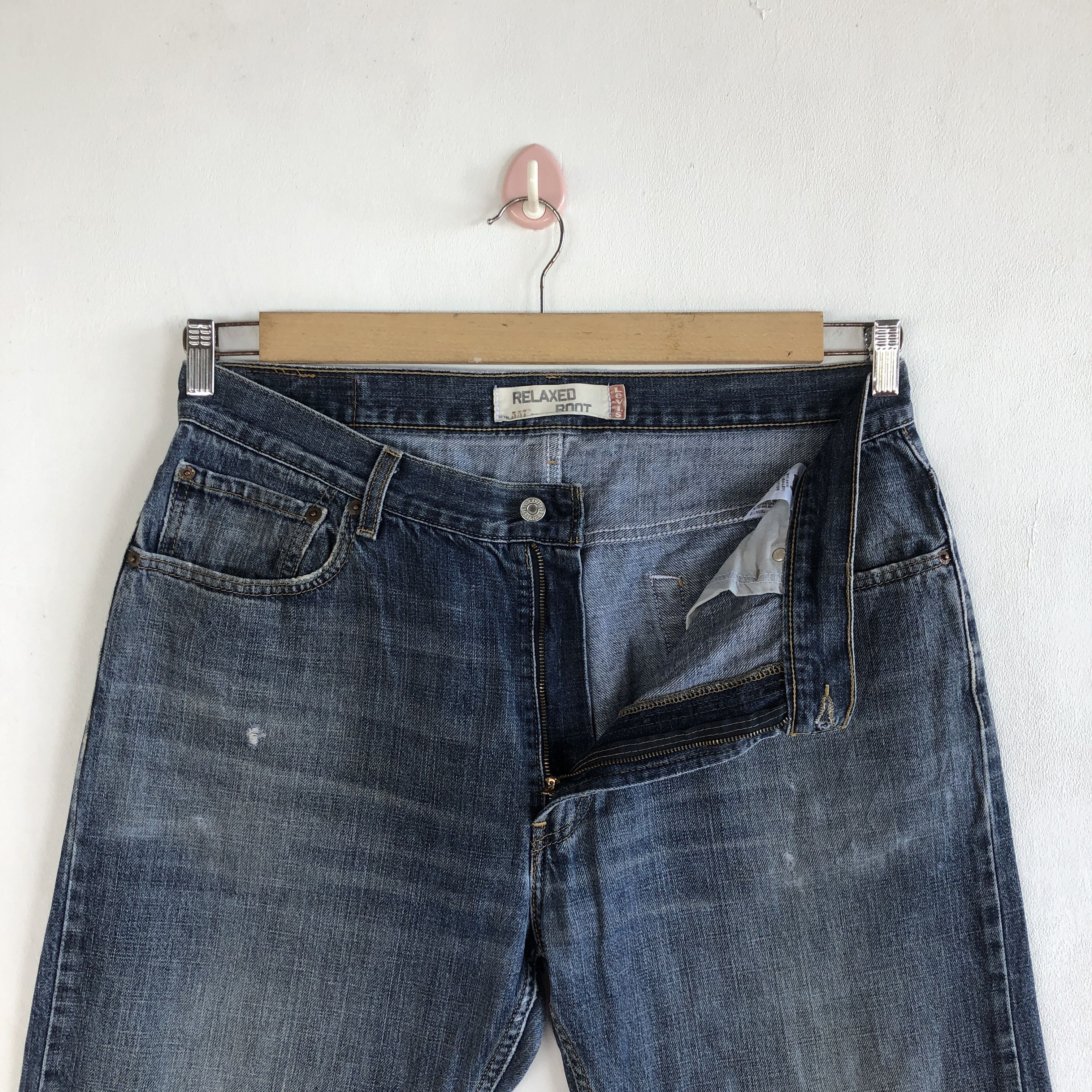 Levi's Vintage Levis Jeans Dark Blue Ripped Levi's Flared Denim Size US 34 / EU 50 - 6 Thumbnail
