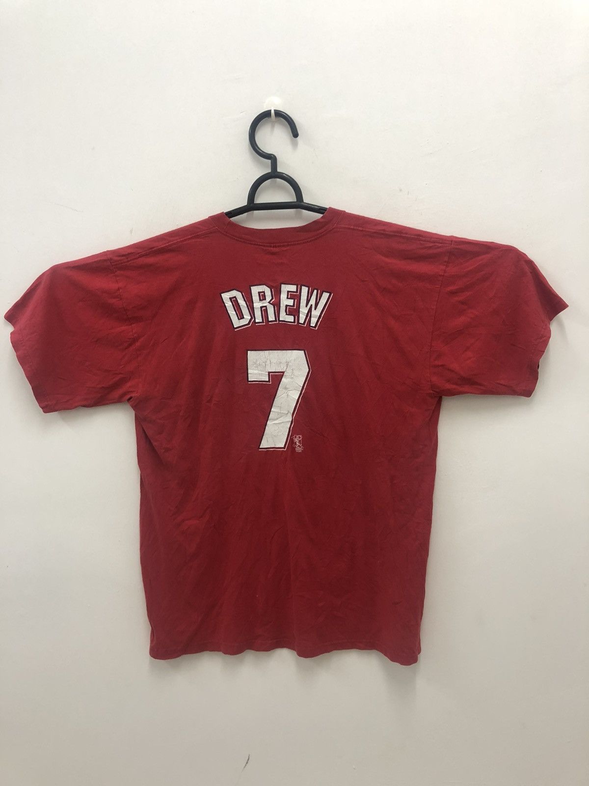 MLB Rare ATLANTA BRAVES 7 DREW Mlbpa Shirt Size US XXL / EU 58 / 5 - 4 Thumbnail
