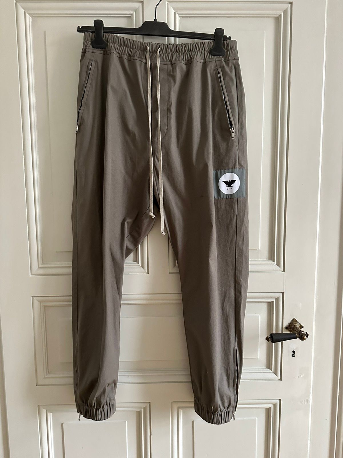Pre-owned Rick Owens Track Pants 50 In Dust