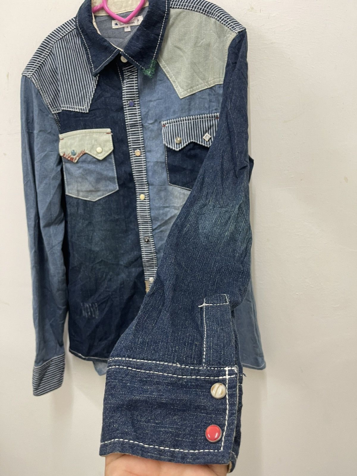 Kapital Vintage CORISCO Patchwork Western Pearl Snap Button Shirt Size US M / EU 48-50 / 2 - 4 Thumbnail