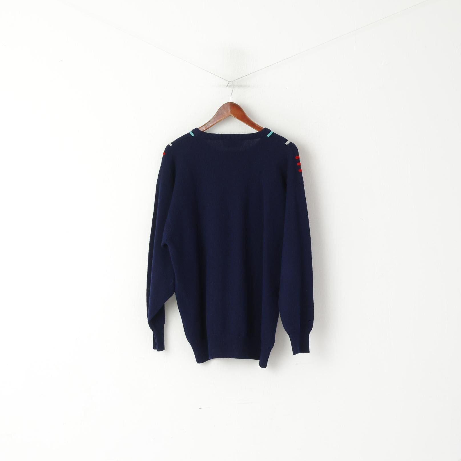 Pringle Of Scotland × Vintage Pringle Sports Men S Jumper Navy Striped New Wool 1499 Size US S / EU 44-46 / 1 - 6 Thumbnail