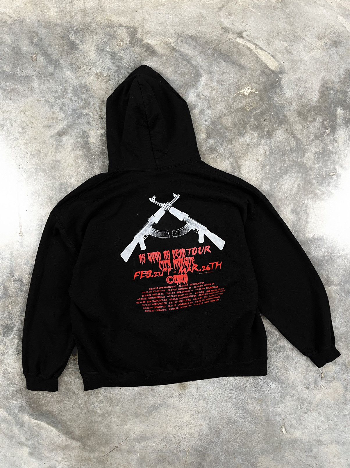 Other City Morgue As Good As Dead Tour 2020 Skull Web Hoodie Black Size US XXL / EU 58 / 5 - 4 Thumbnail