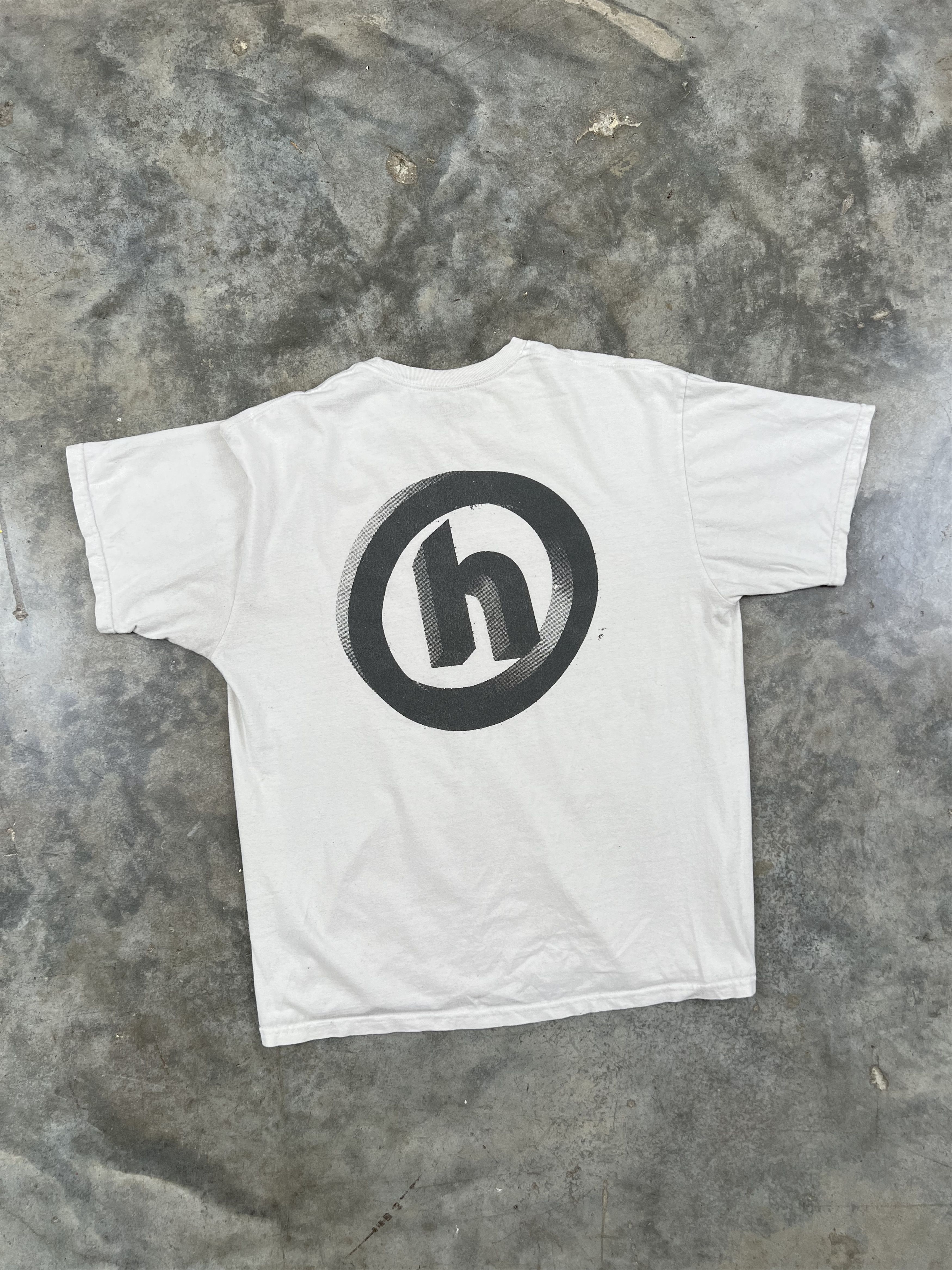 image of Hidden Ny Concrete H Logo White Tee Xl, Men's