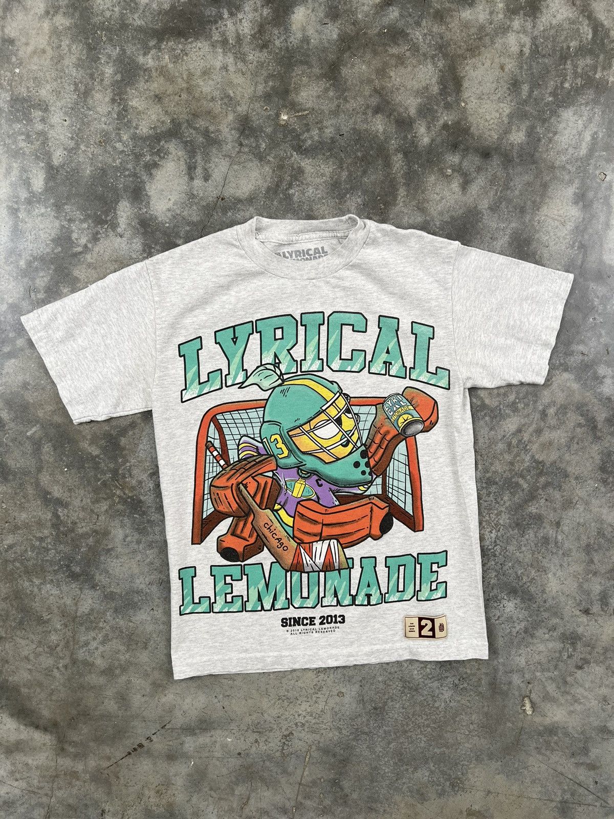 Lyrical Lemonade Lyrical Lemonade Hockey Lenny Tee Lemon Grey Sz. Small Grailed