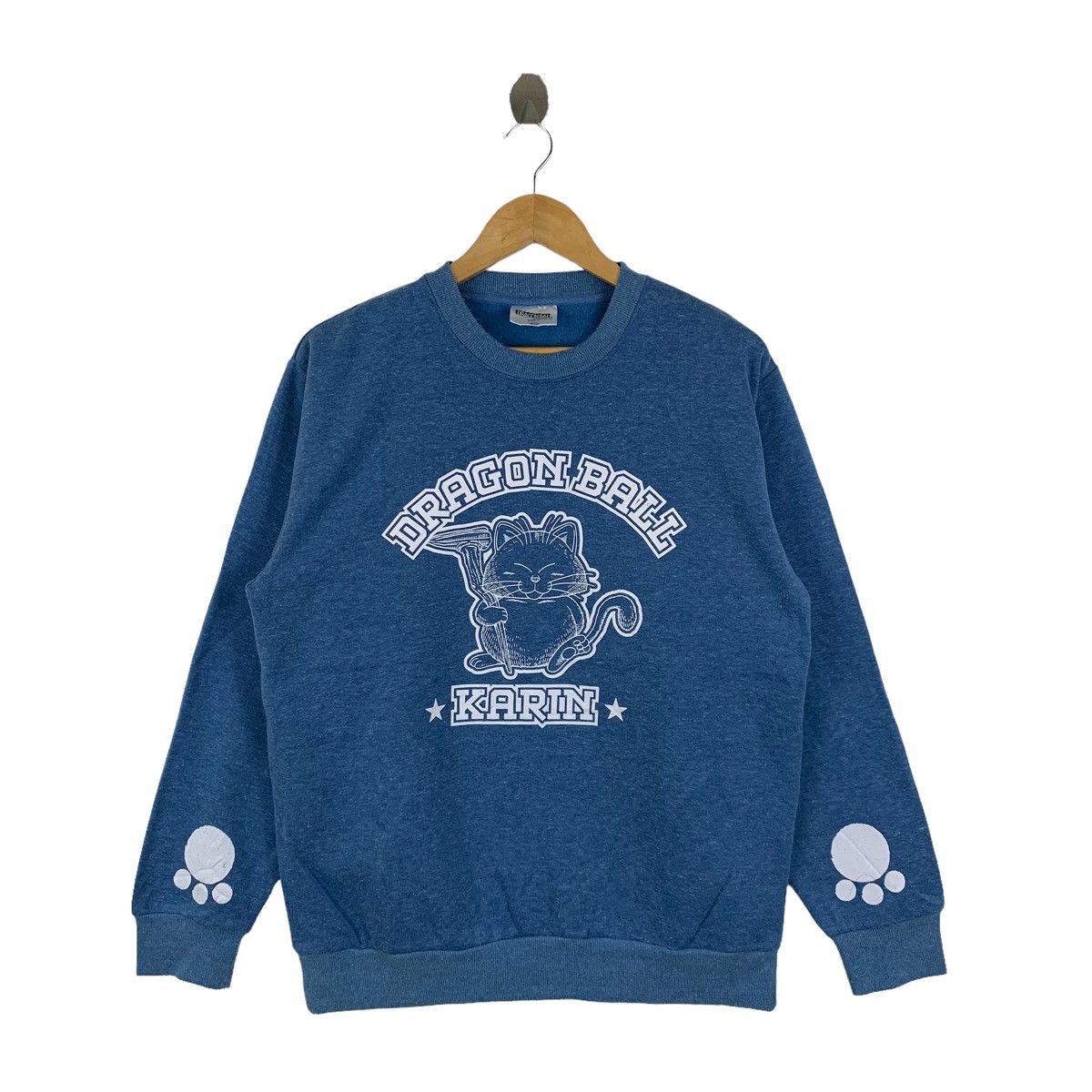 image of Anima Dragonball Karin Japanese Anime Cartoon Action Sweatshirt in Blue, Men's (Size Medium)