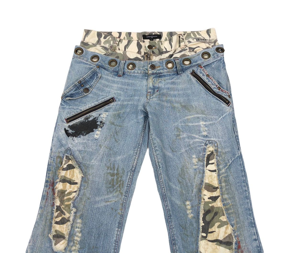 In The Attic 🔥Japanese In The Artic Distressed Double Waist Jeans 🔥 Size US 34 / EU 50 - 3 Thumbnail