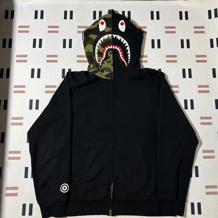 Bape BAPE x PUSHA T SHARK FULL ZIP HOODIE | Grailed