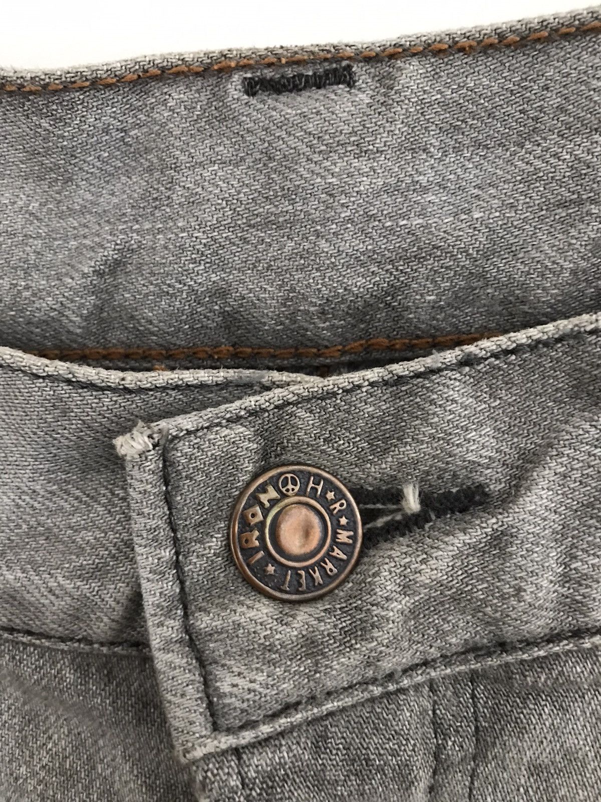 HOLLYWOOD RANCH MARKET HRM Arigato Japan Dyed Distressed Organic Denim Colour Size US 33 - 14 Thumbnail