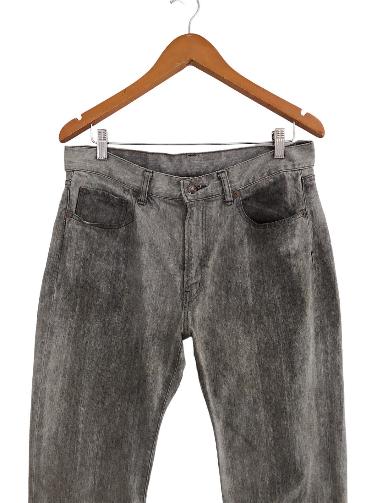 HOLLYWOOD RANCH MARKET HRM Arigato Japan Dyed Distressed Organic Denim Colour Size US 33 - 5 Thumbnail