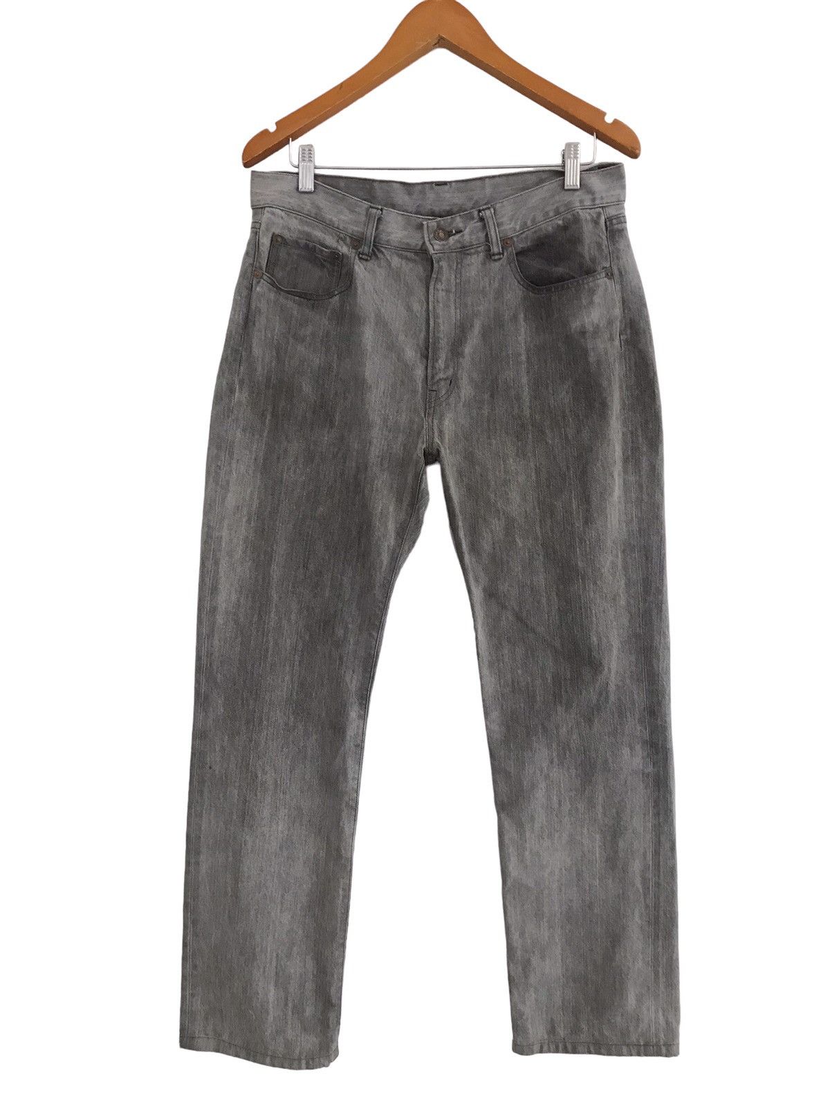 HOLLYWOOD RANCH MARKET HRM Arigato Japan Dyed Distressed Organic Denim Colour Size US 33 - 1 Thumbnail