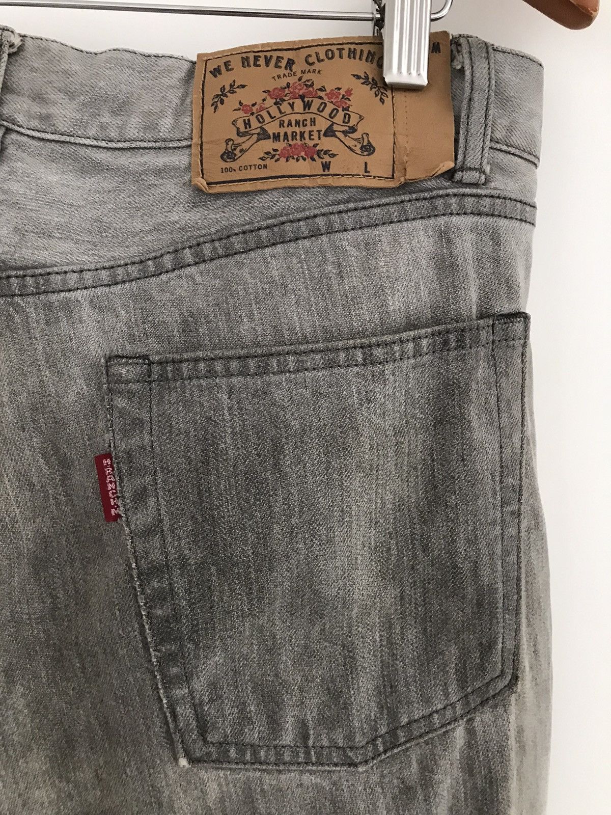 HOLLYWOOD RANCH MARKET HRM Arigato Japan Dyed Distressed Organic Denim Colour Size US 33 - 13 Thumbnail