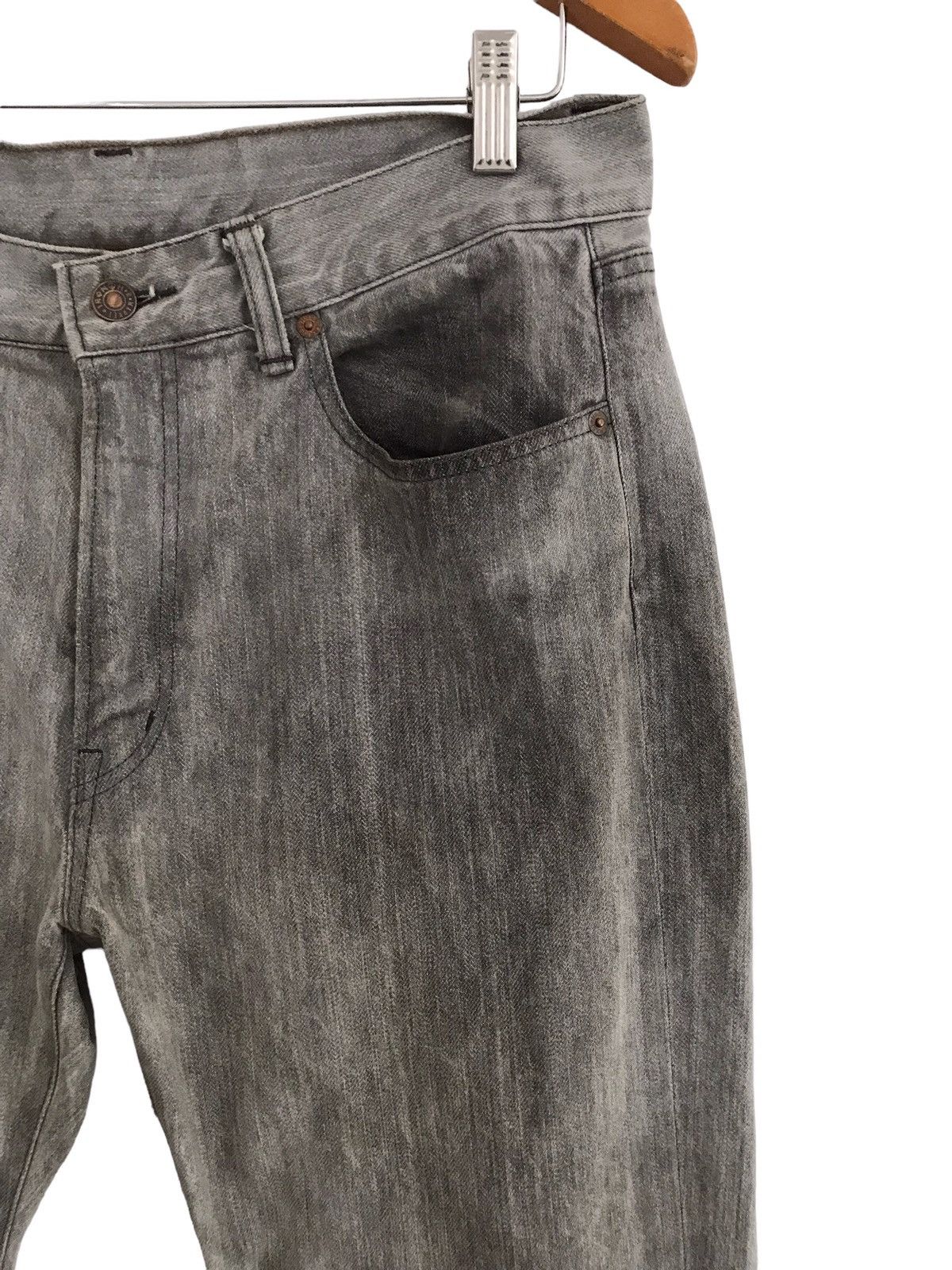 HOLLYWOOD RANCH MARKET HRM Arigato Japan Dyed Distressed Organic Denim Colour Size US 33 - 3 Thumbnail