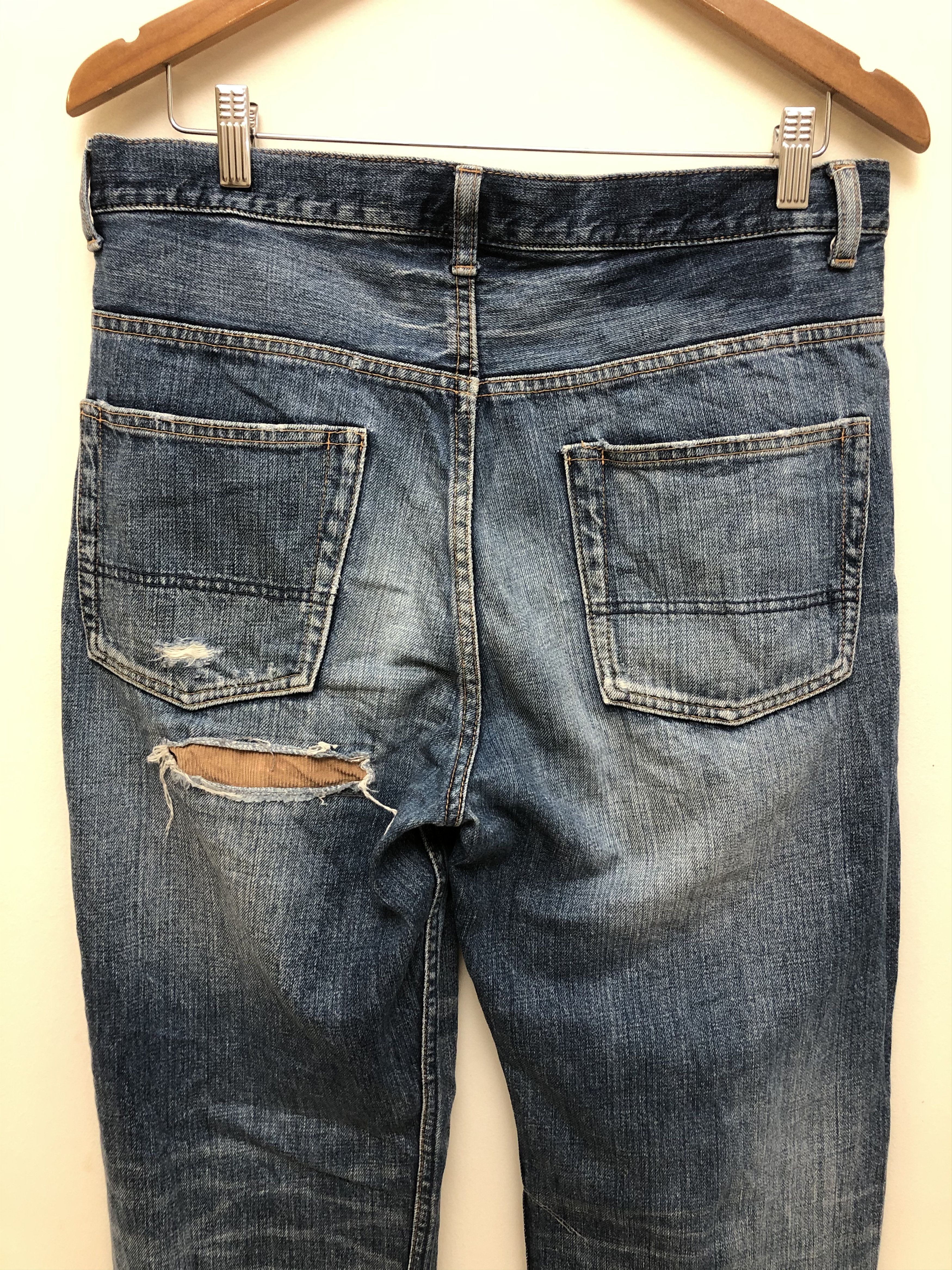 Japanese Brand Ill's Japanese Brand Patchwork Denim Jeans Waist 34 Size US 34 / EU 50 - 7 Thumbnail