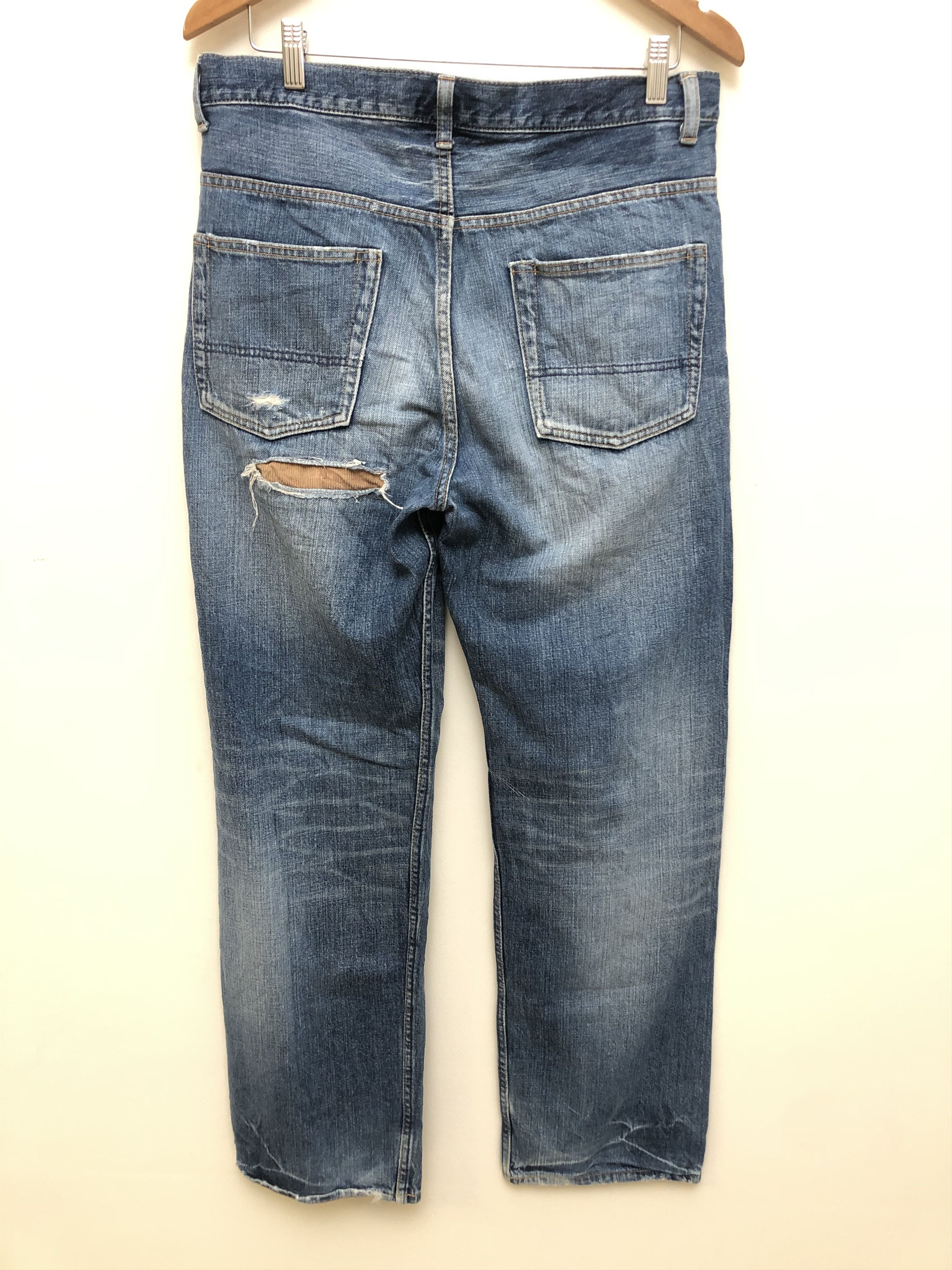Japanese Brand Ill's Japanese Brand Patchwork Denim Jeans Waist 34 Size US 34 / EU 50 - 6 Thumbnail