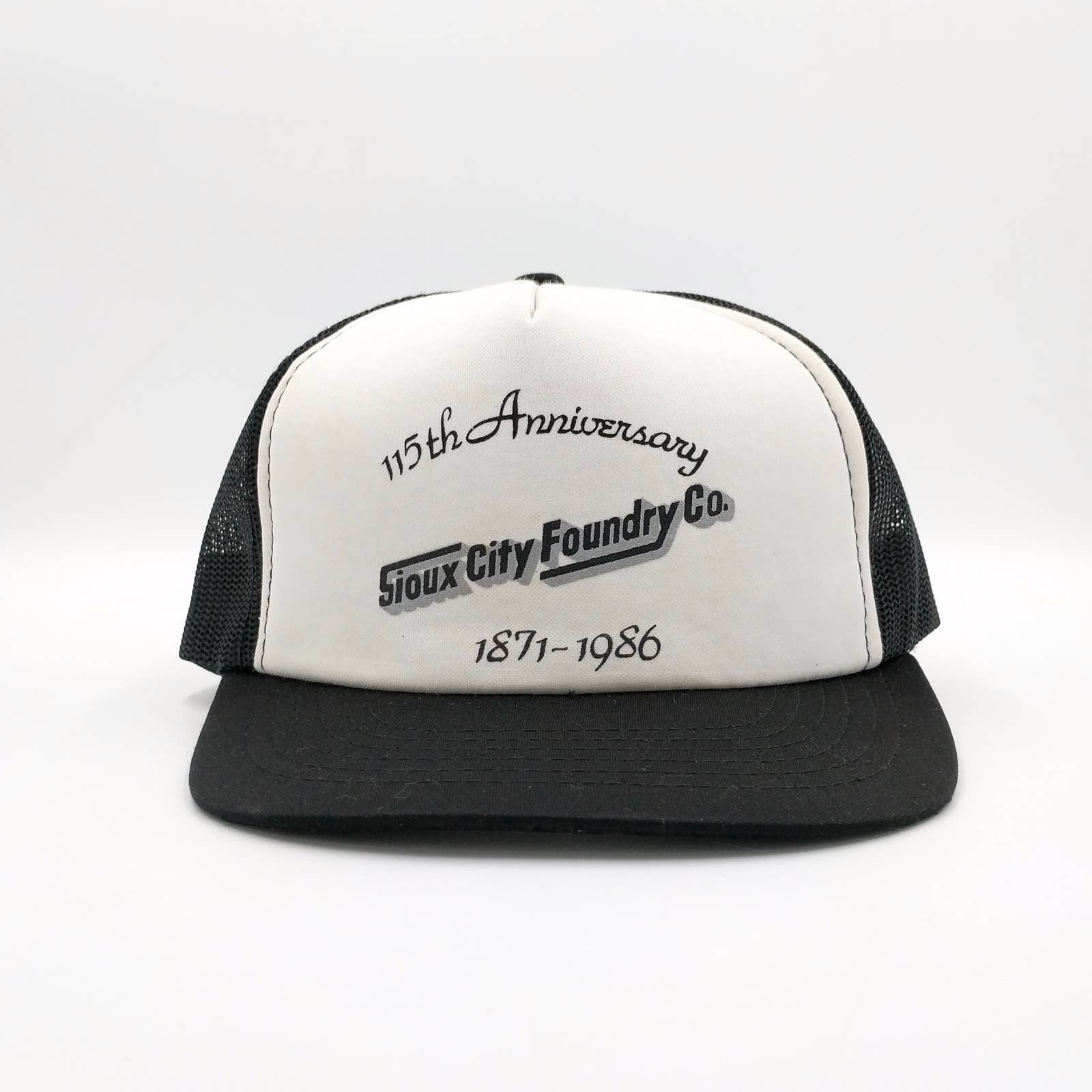 Vintage Vintage Sioux City Foundry 115th Year 1986 Trucker Mesh Hat Size ONE SIZE - 2 Thumbnail