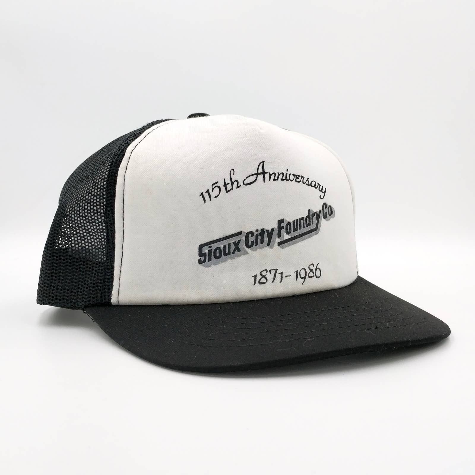 Vintage Vintage Sioux City Foundry 115th Year 1986 Trucker Mesh Hat Size ONE SIZE - 1 Thumbnail